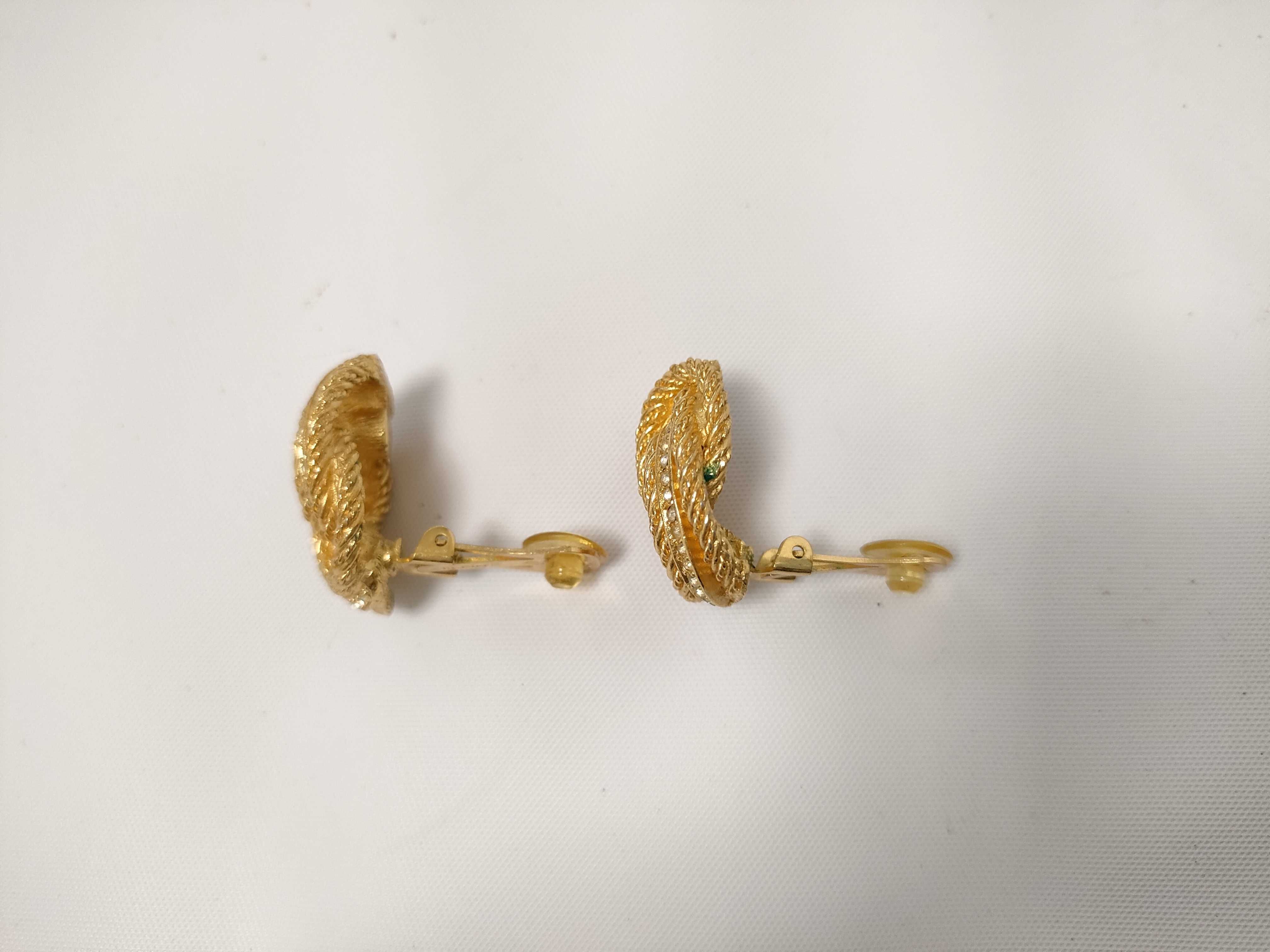 Christian Earrings, Rhinestone Gold Earrings — view 7