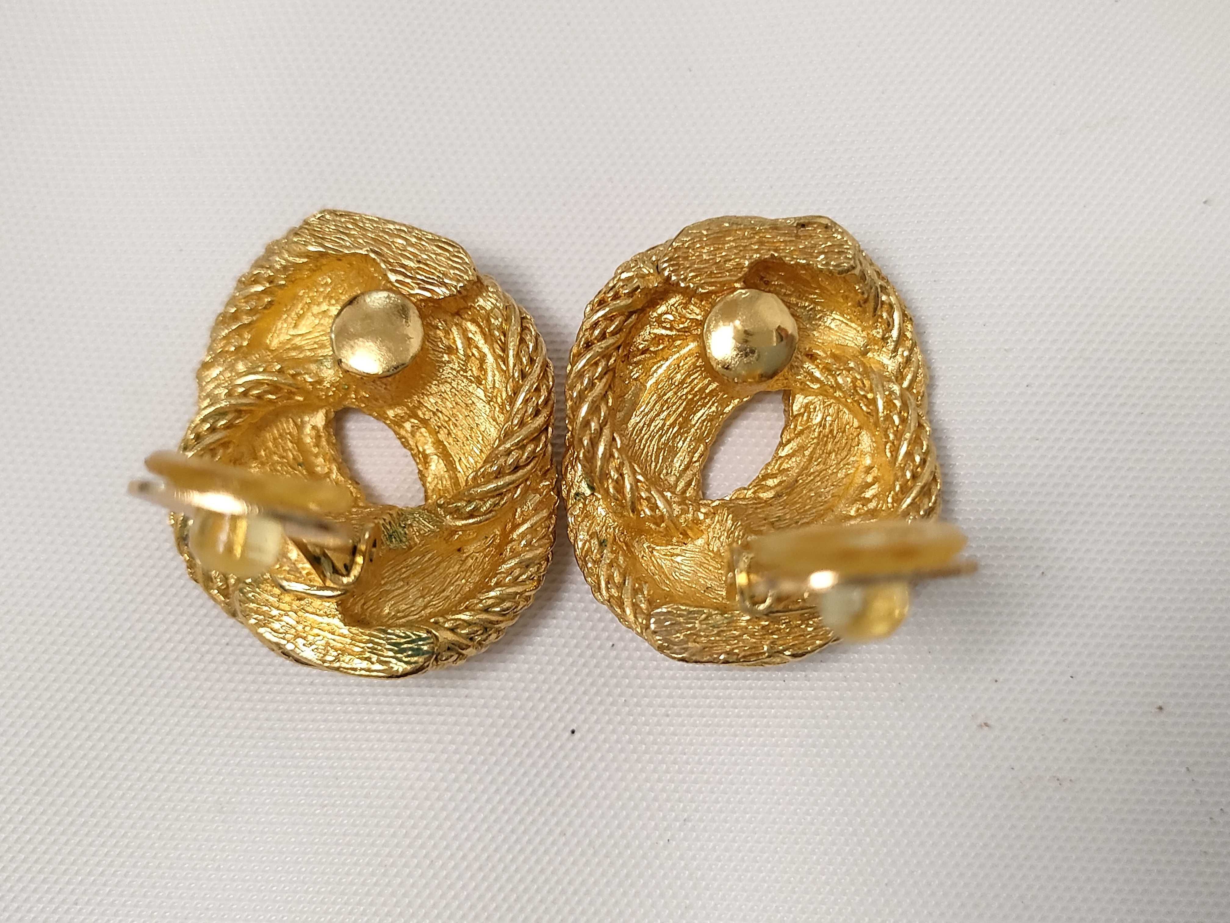Christian Earrings, Rhinestone Gold Earrings — view 8