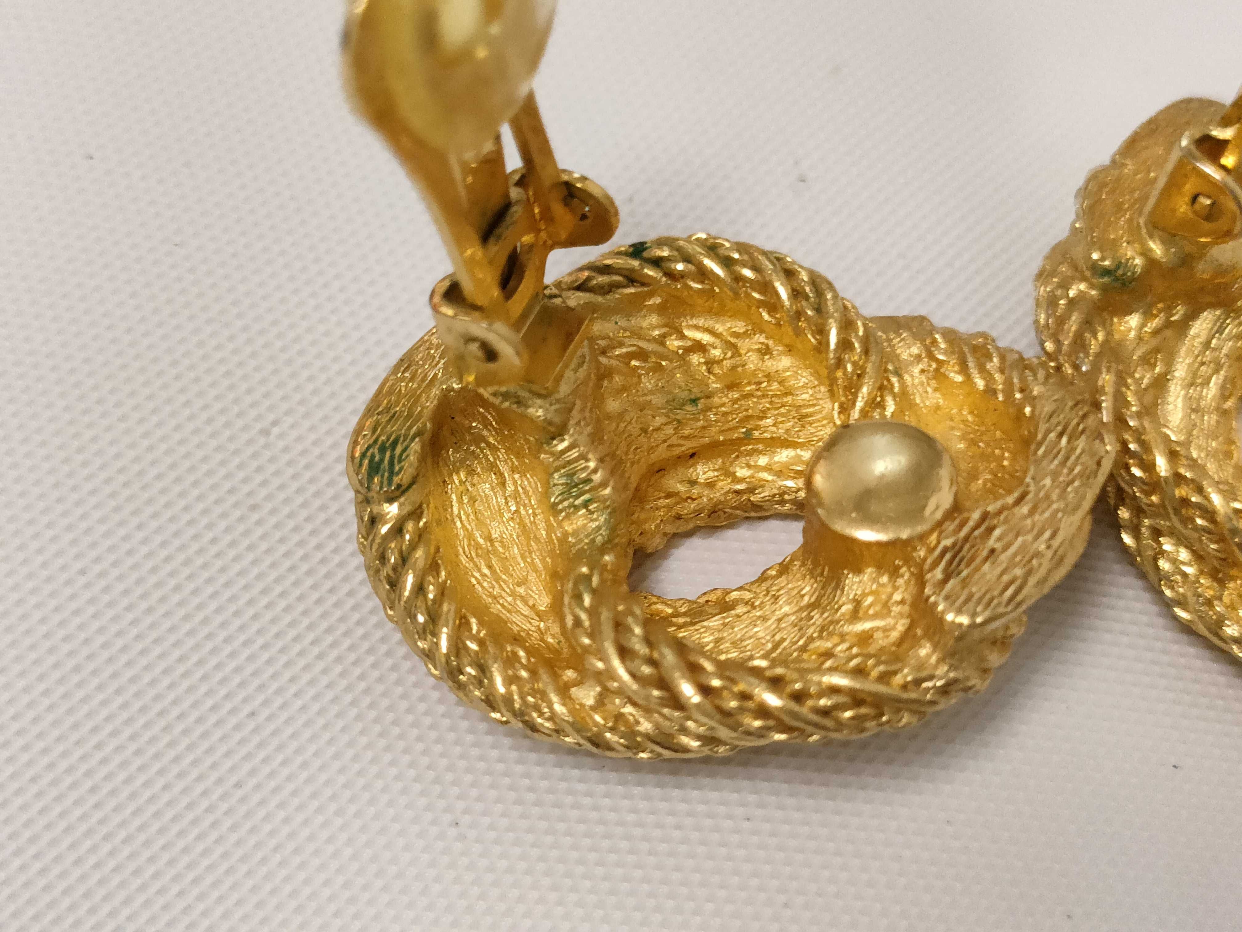 Christian Earrings, Rhinestone Gold Earrings — view 10