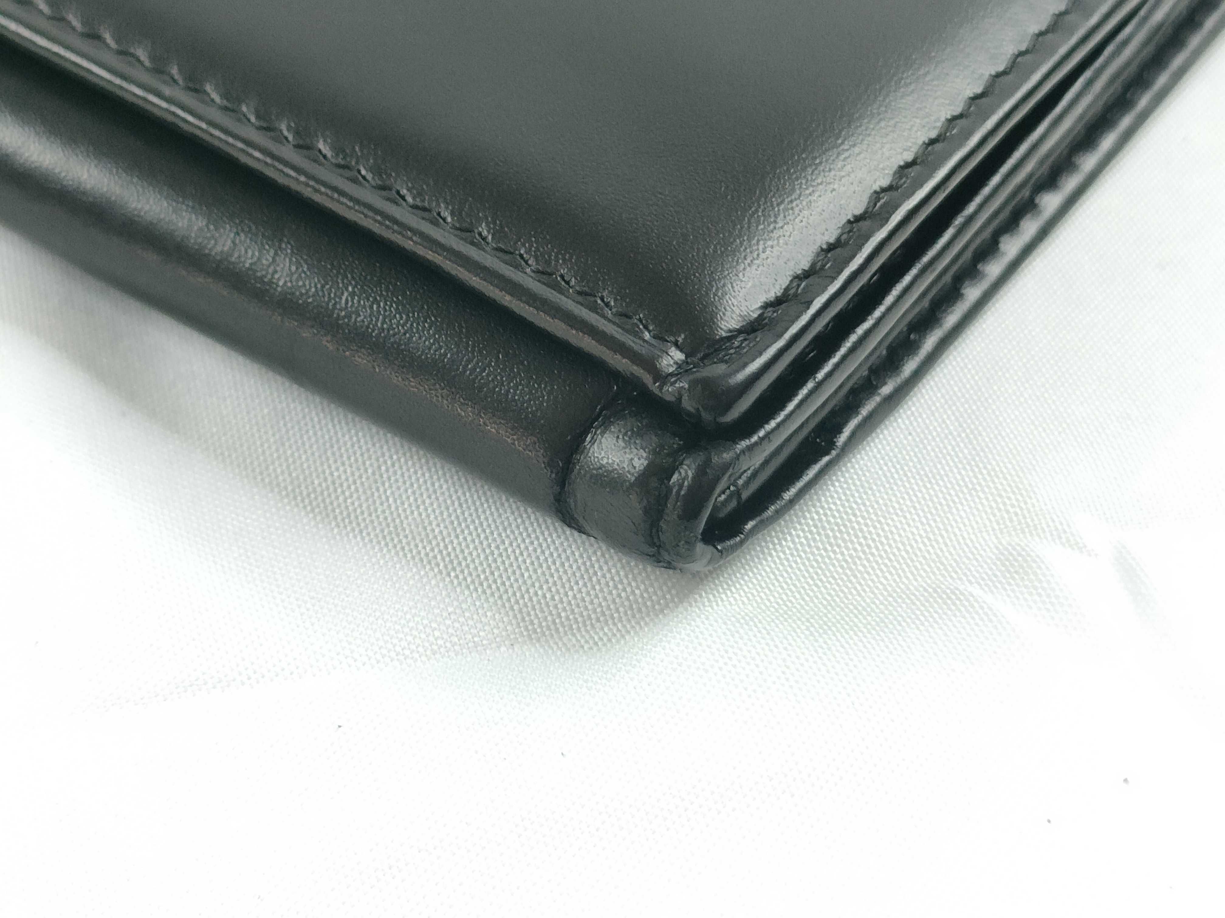 Box Calf Leather Double Snap Long Wallet Serial Number Wallet — view 3