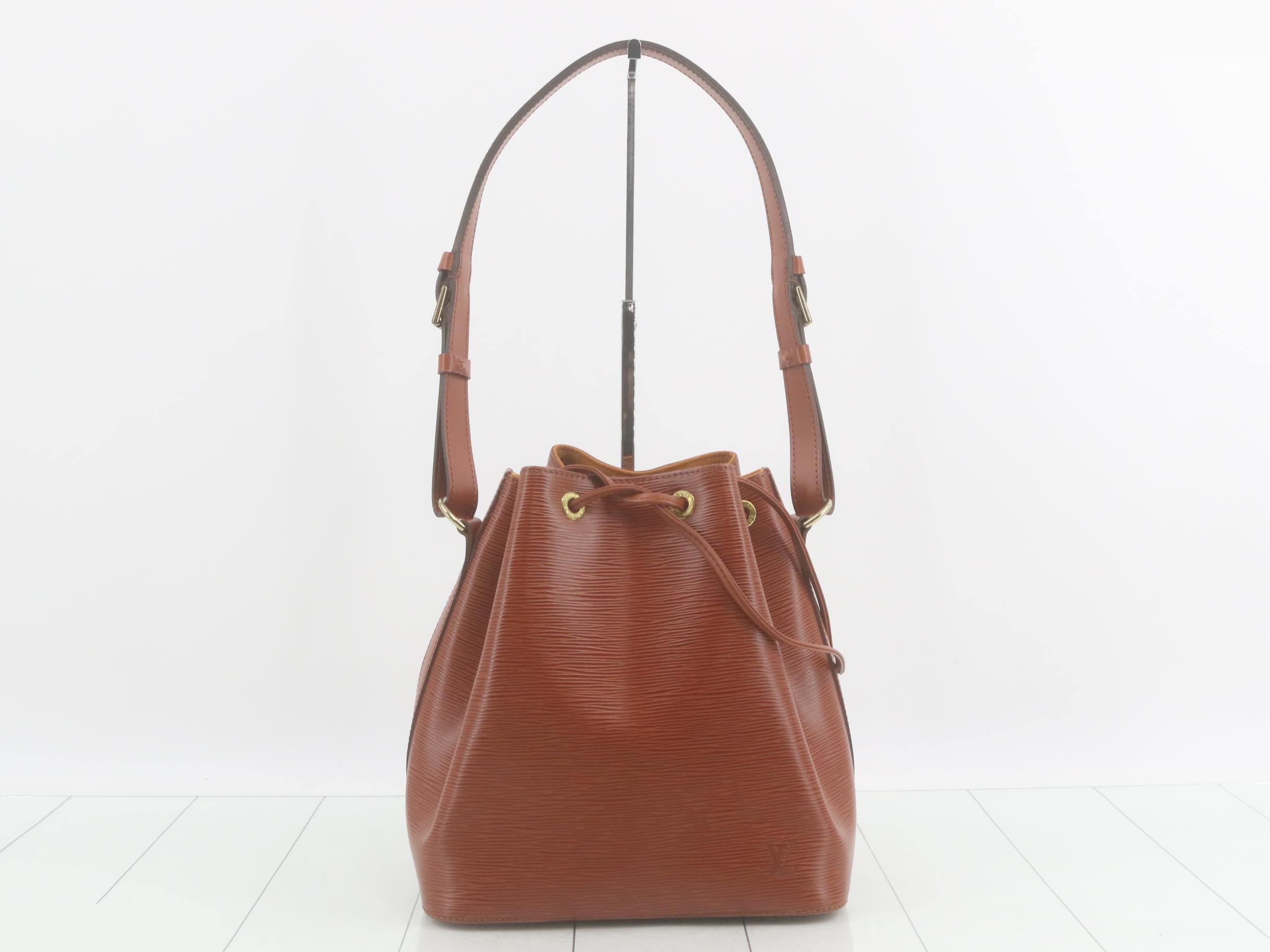 Petit Noé Kenya Brown Epi Shoulder Bag 256