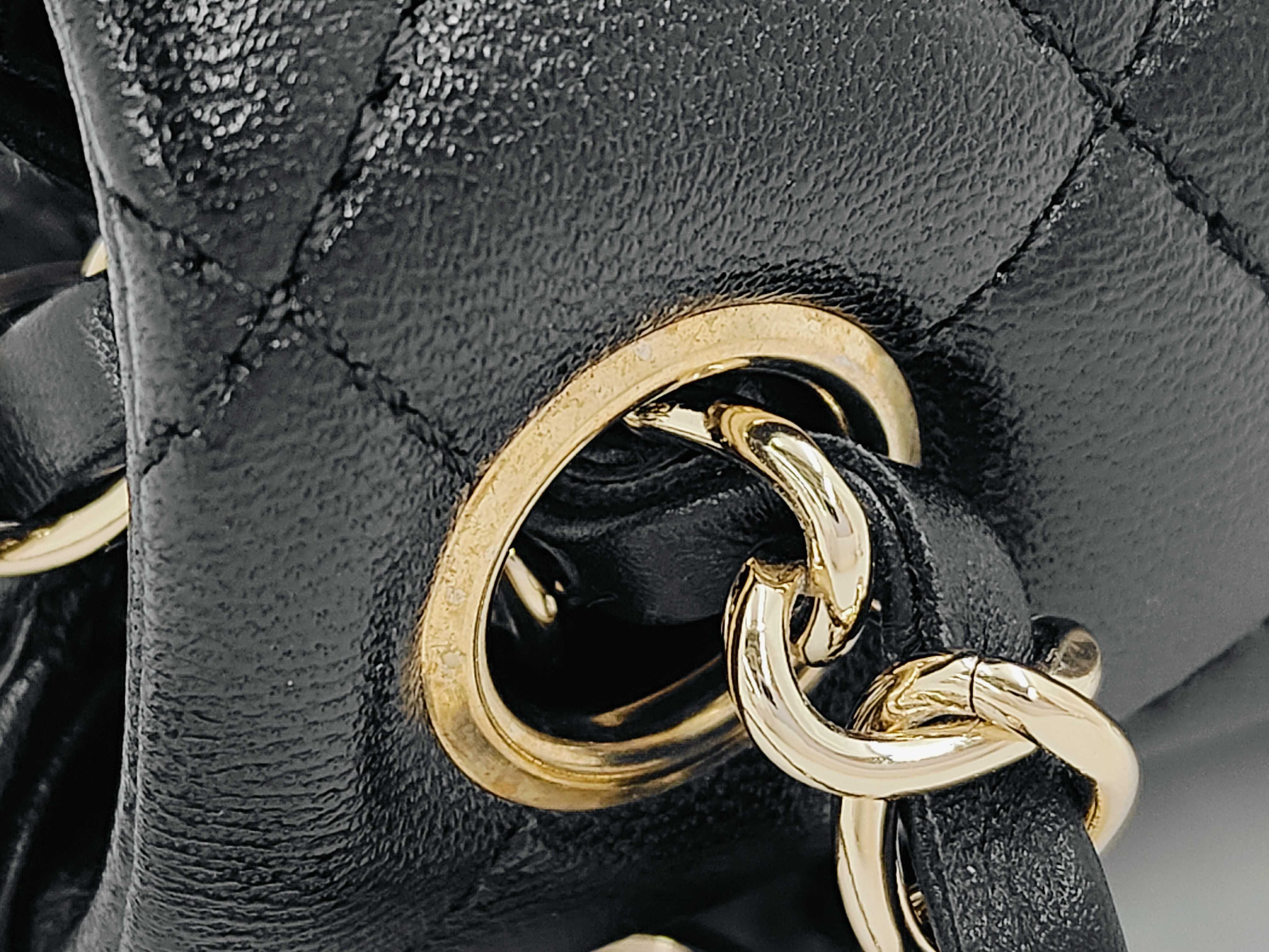 Classic Flap CF Black Quilted Lambskin Mini Shoulder Bag with Gold Hardware, No. 31 — view 12