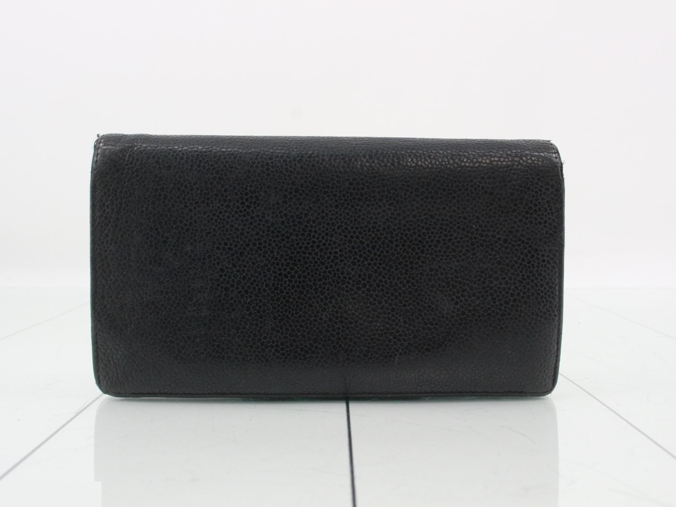 Caviar leather (bag) and bi-fold long wallet — view 2