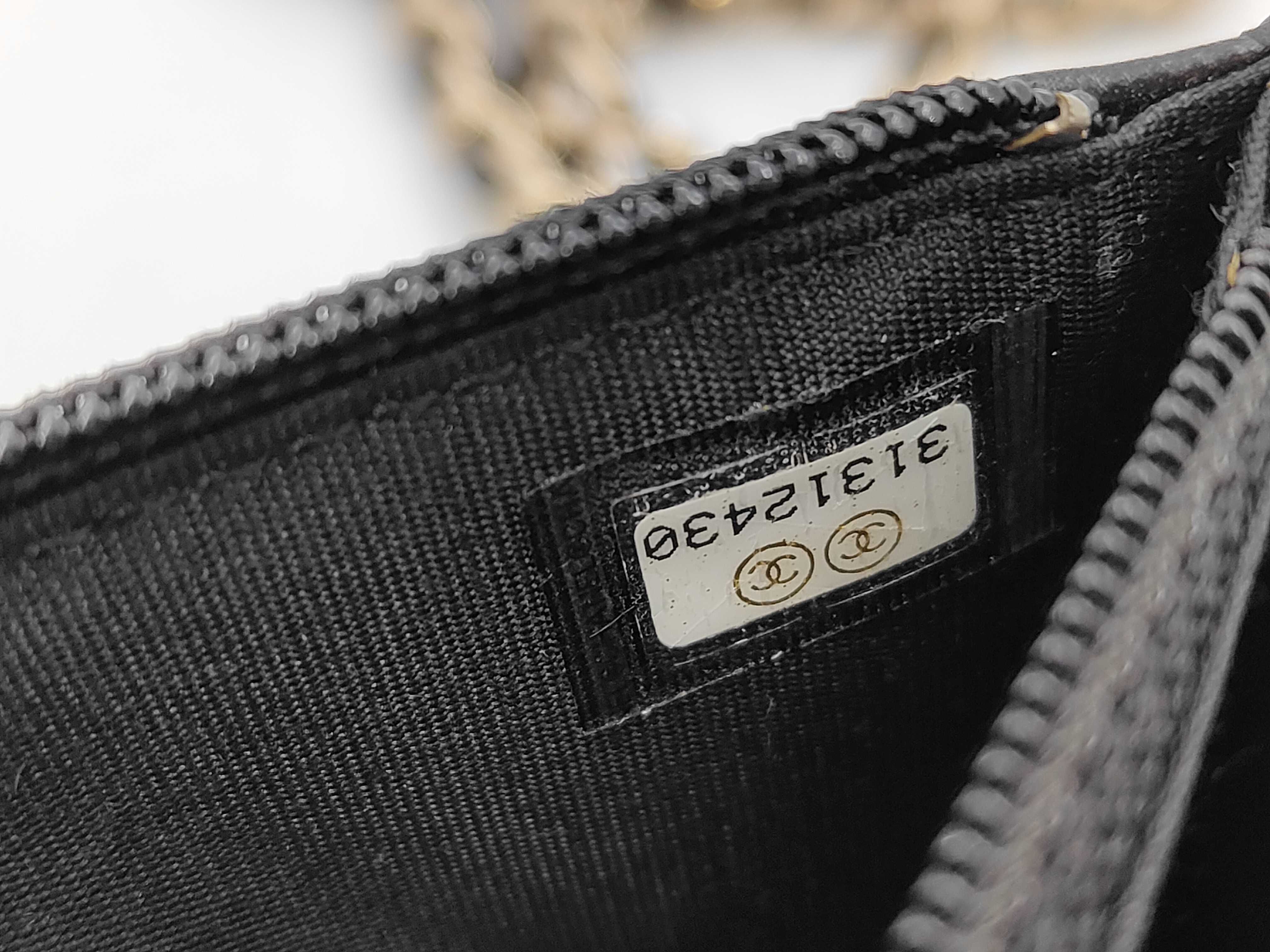 Matelassé Chain Wallet, Lambskin, Black, Gold Hardware, Camellia Charm, Shoulder Bag — view 12
