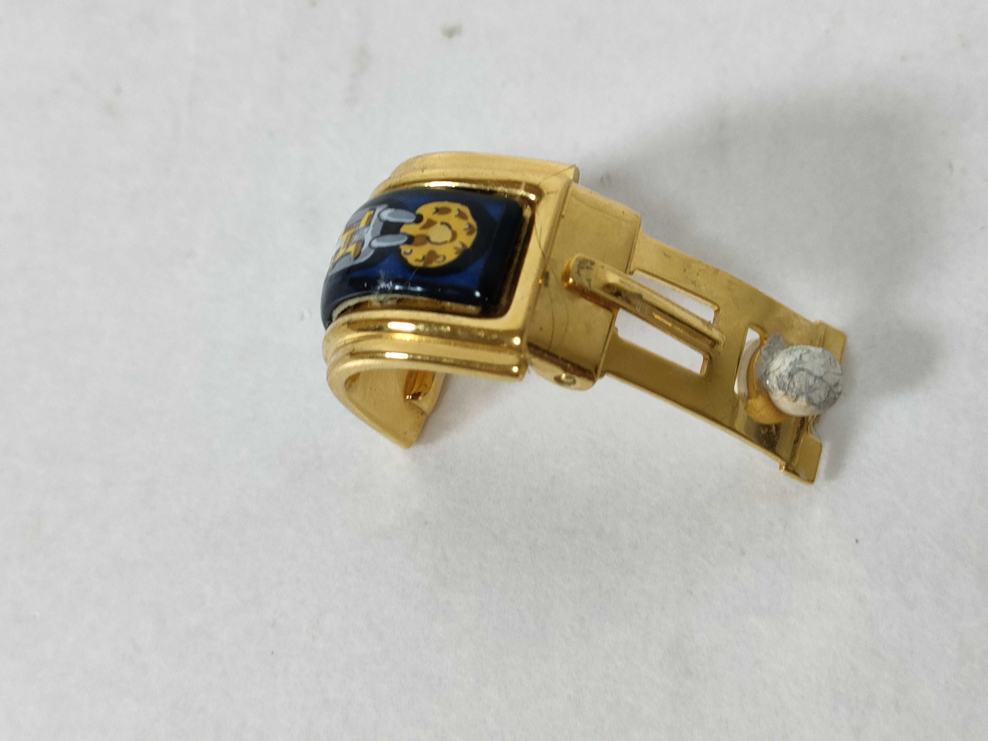 enamel earrings, cloisonné, blue, H logo earrings — view 10