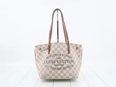 Cabas Azur Damier Canvas Shoulder Bag