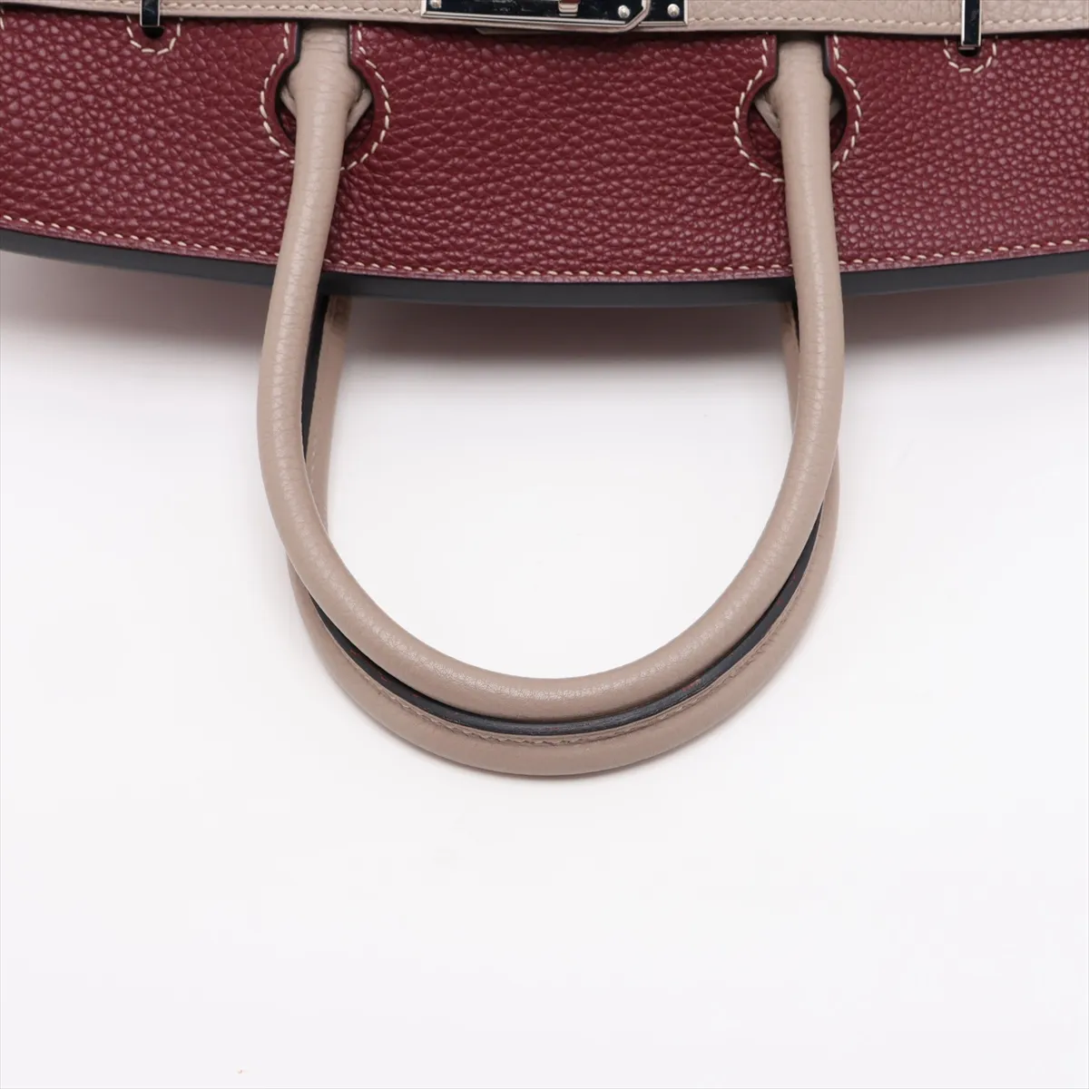 Birkin 30 Letournée Togo Rouge H x Tourterelle Grey Silver Hardware M: 2009 Personal Order — view 5