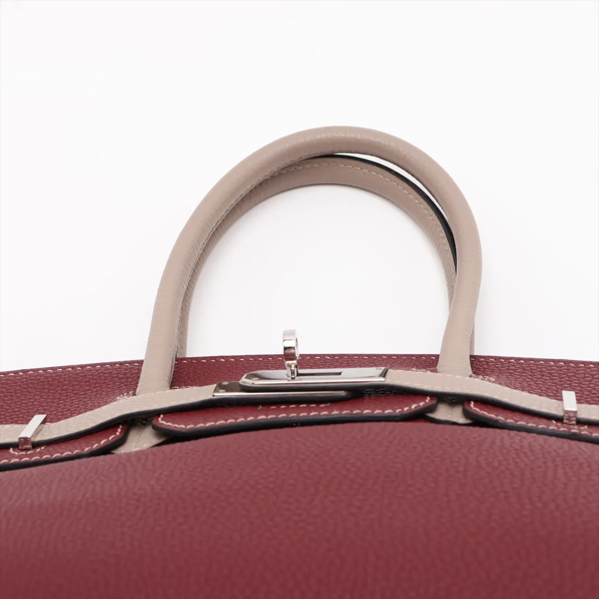 Birkin 30 Letournée Togo Rouge H x Tourterelle Grey Silver Hardware M: 2009 Personal Order — view 6