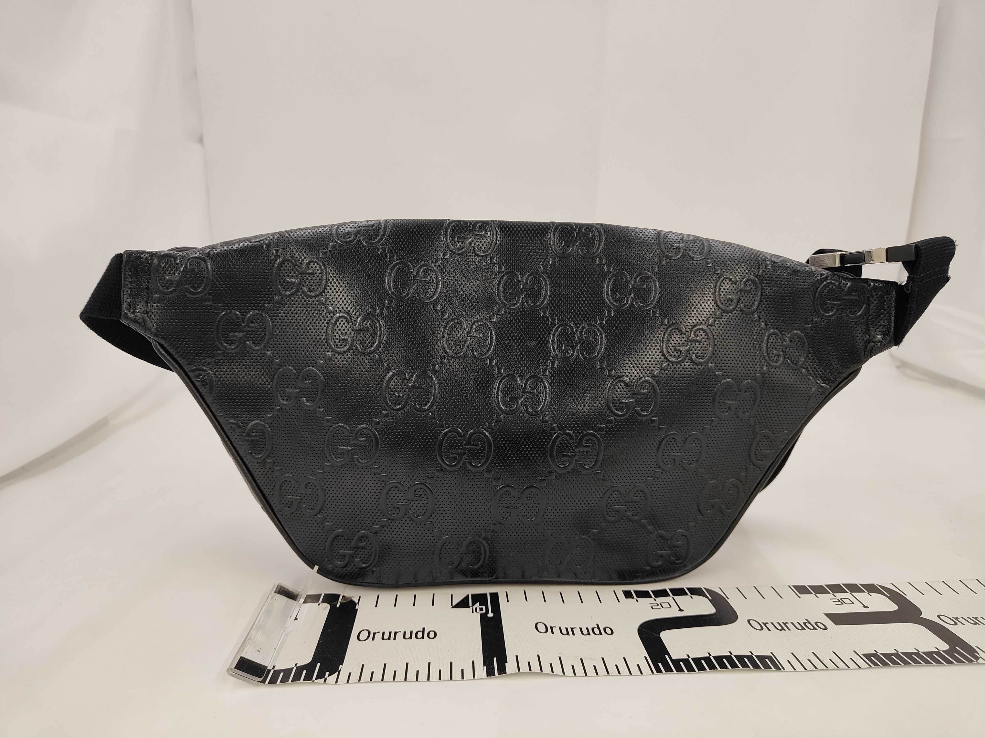 645093 GG Embossed Shoulder Bag, Black, Waist Bag — view 2