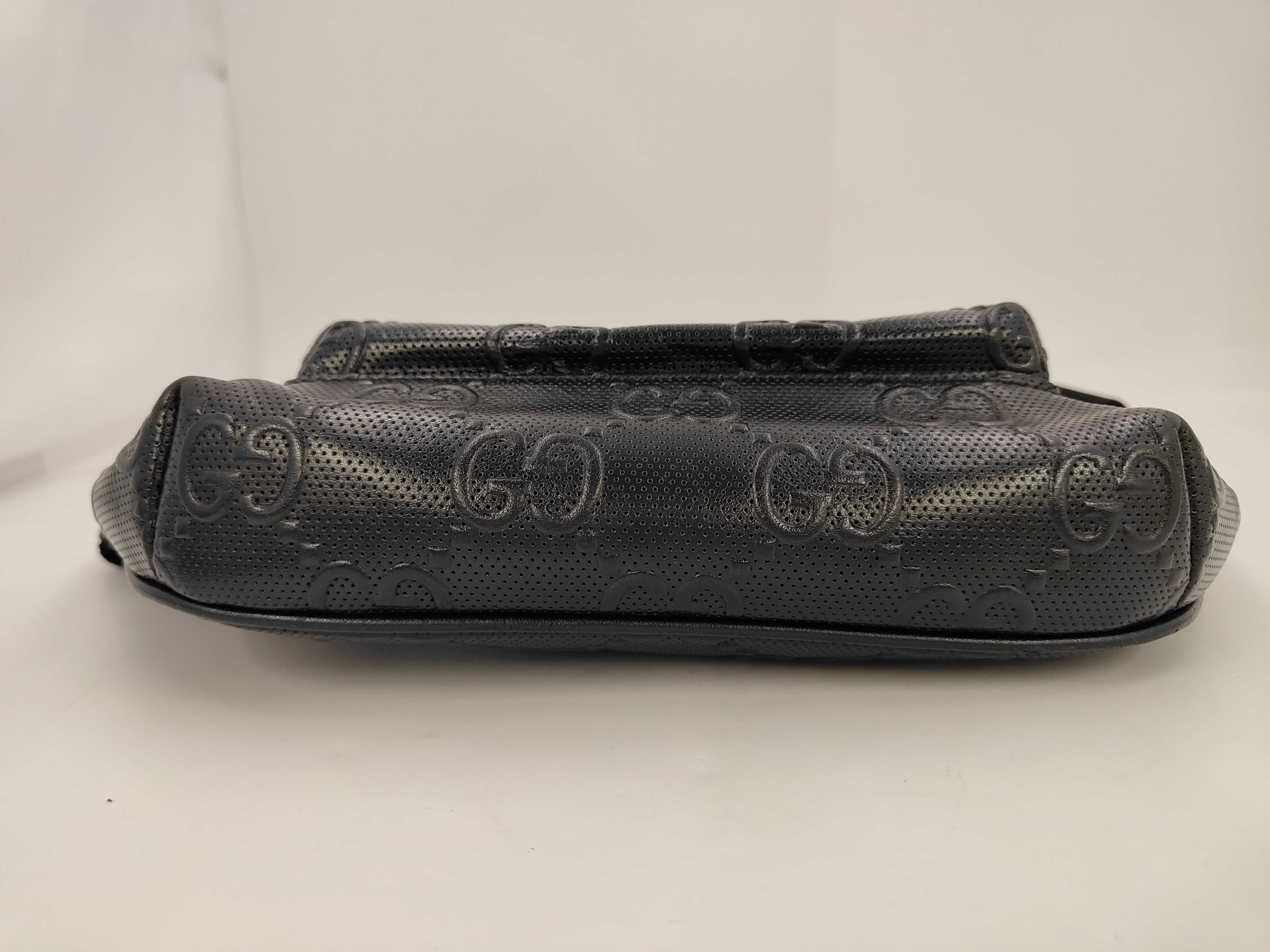 645093 GG Embossed Shoulder Bag, Black, Waist Bag — view 3