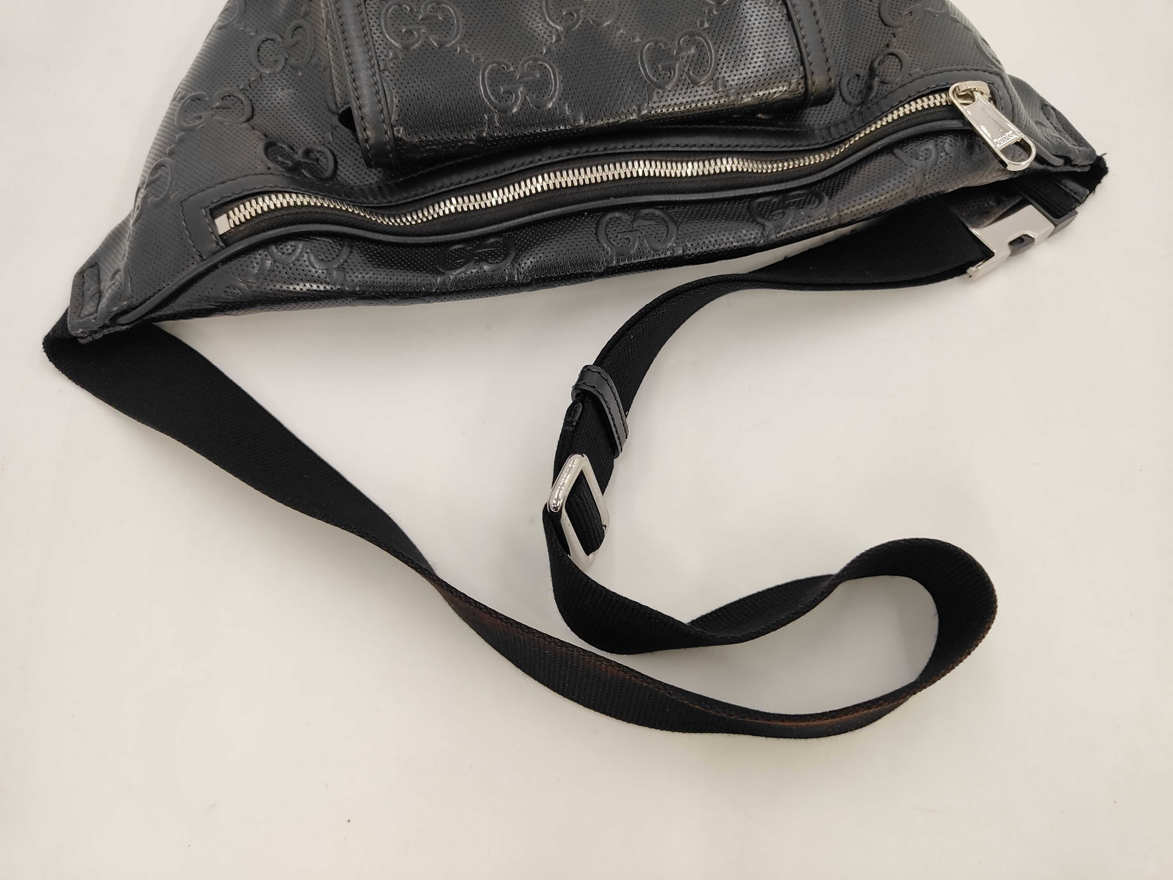 645093 GG Embossed Shoulder Bag, Black, Waist Bag — view 5