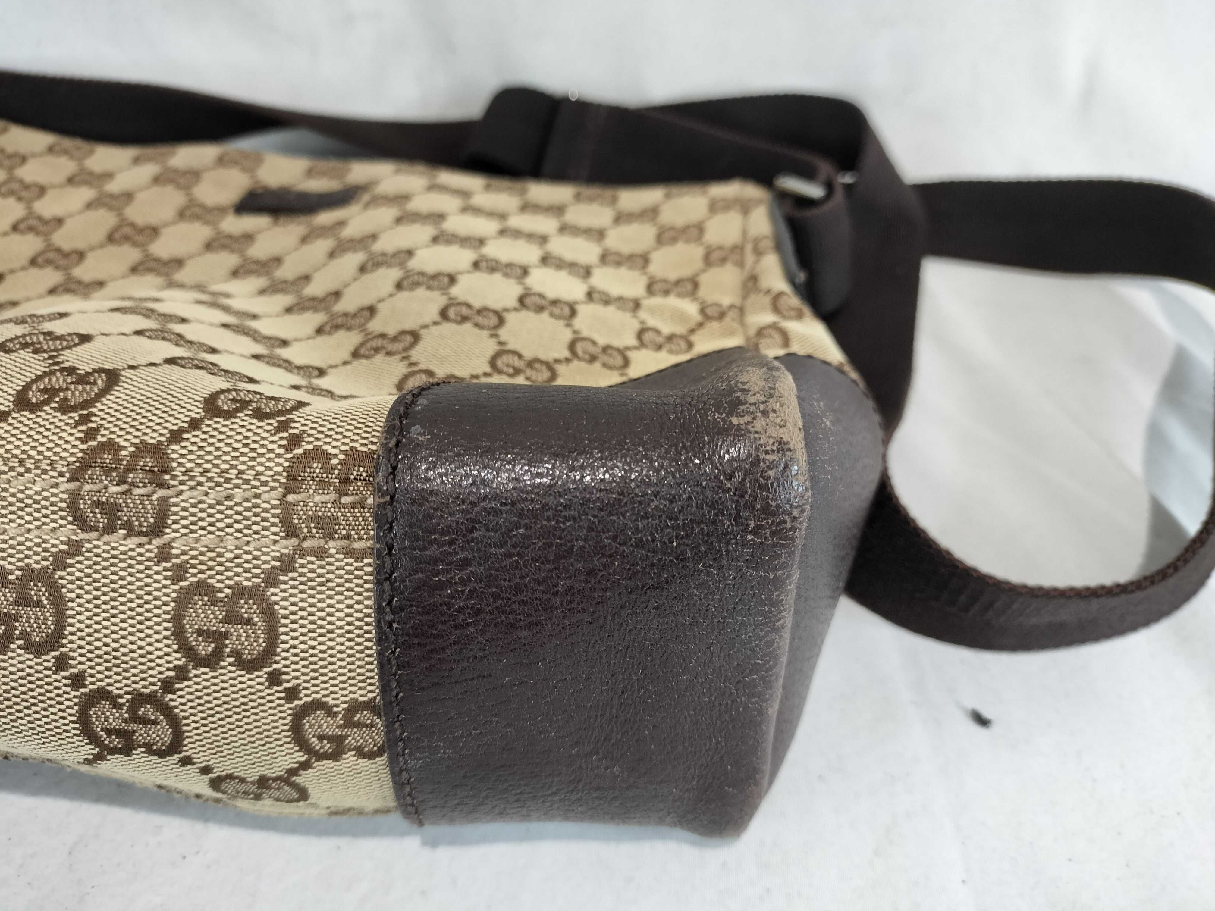 GG Canvas x Leather Shoulder Bag Beige 114273 Shoulder Bag — view 6