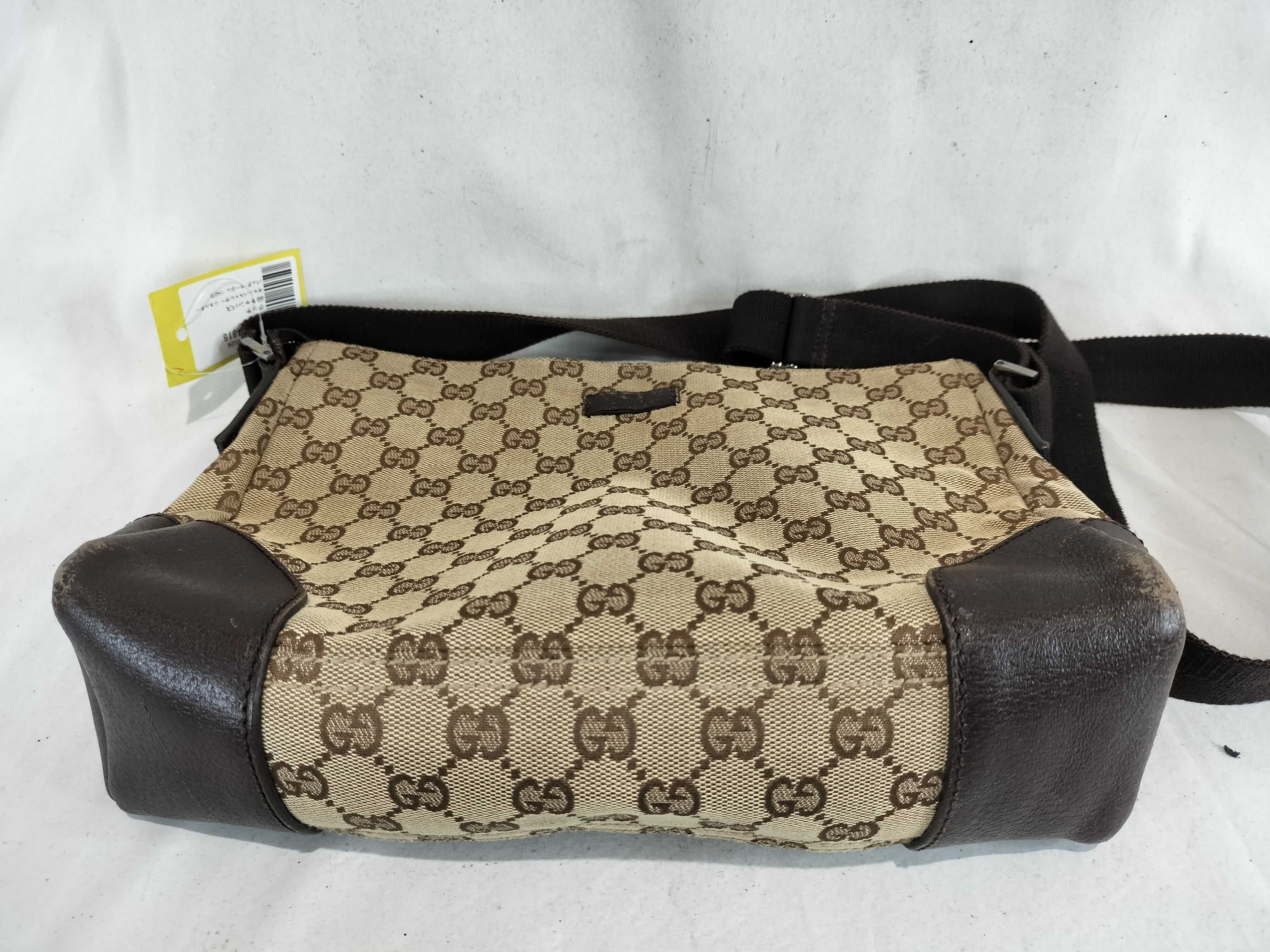 GG Canvas x Leather Shoulder Bag Beige 114273 Shoulder Bag — view 7