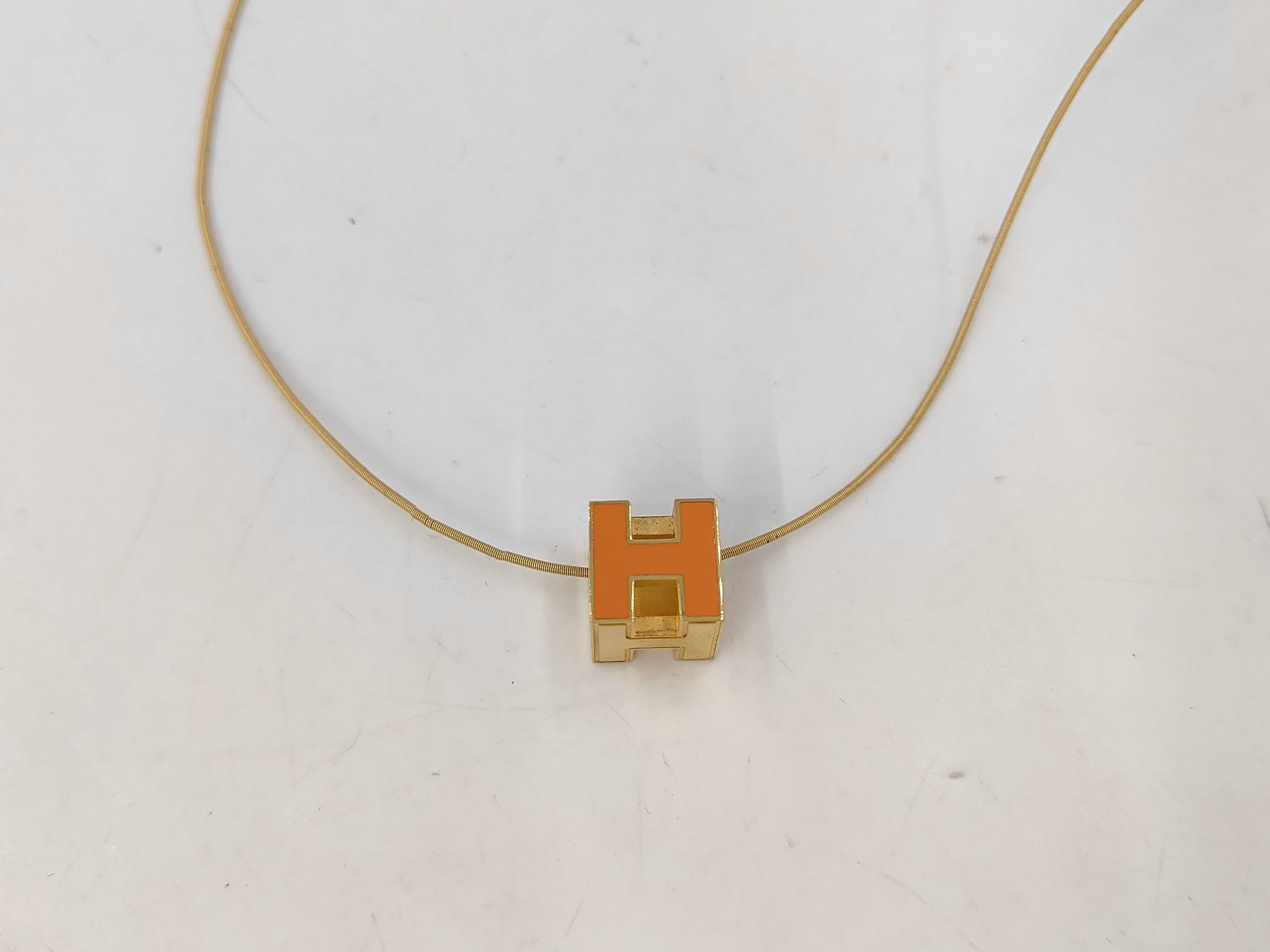 Cage d'H Gold x Orange Necklace — view 2