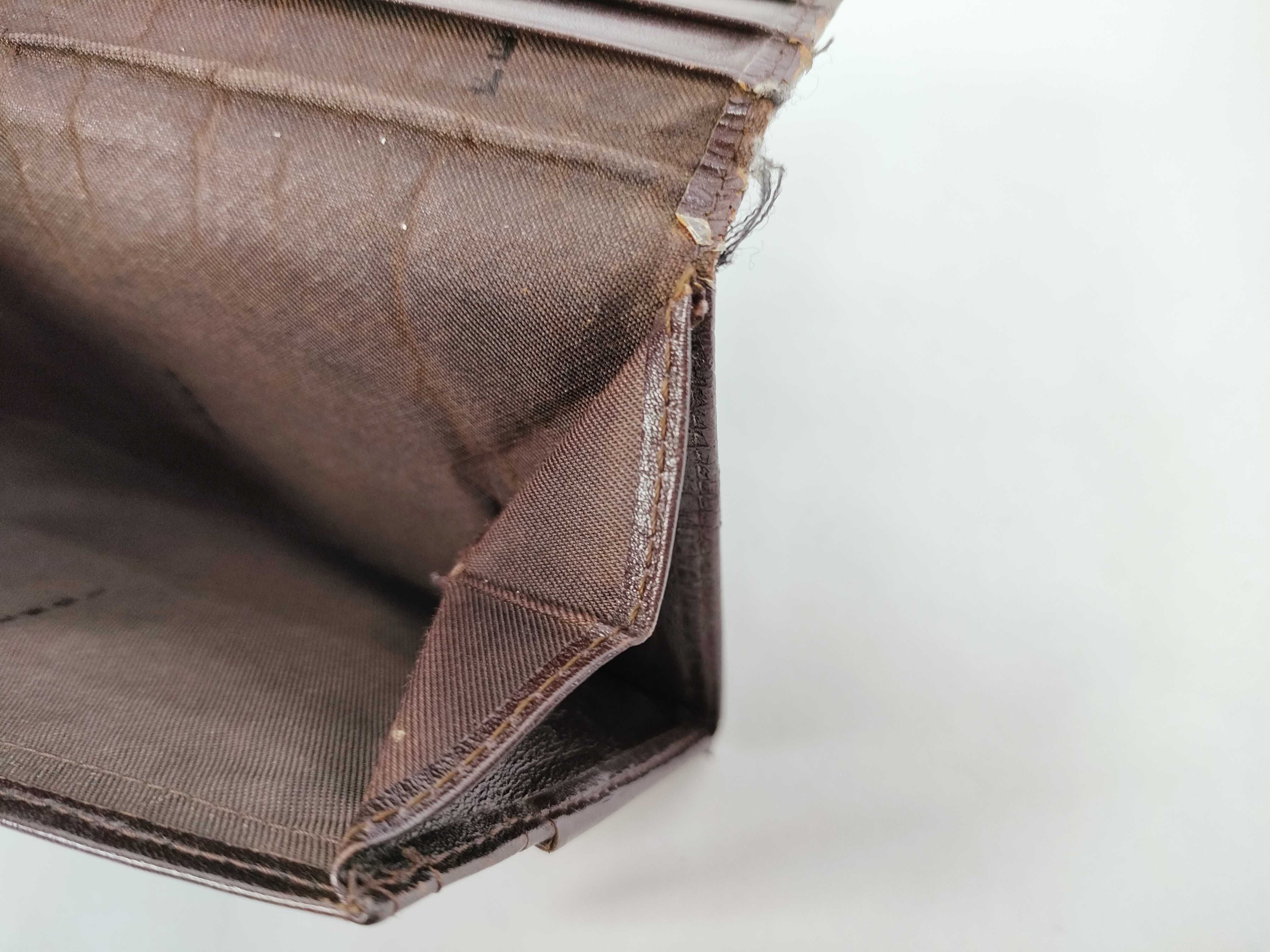 Zucca pattern trifold wallet, Zucca pattern canvas, brown wallet — view 14