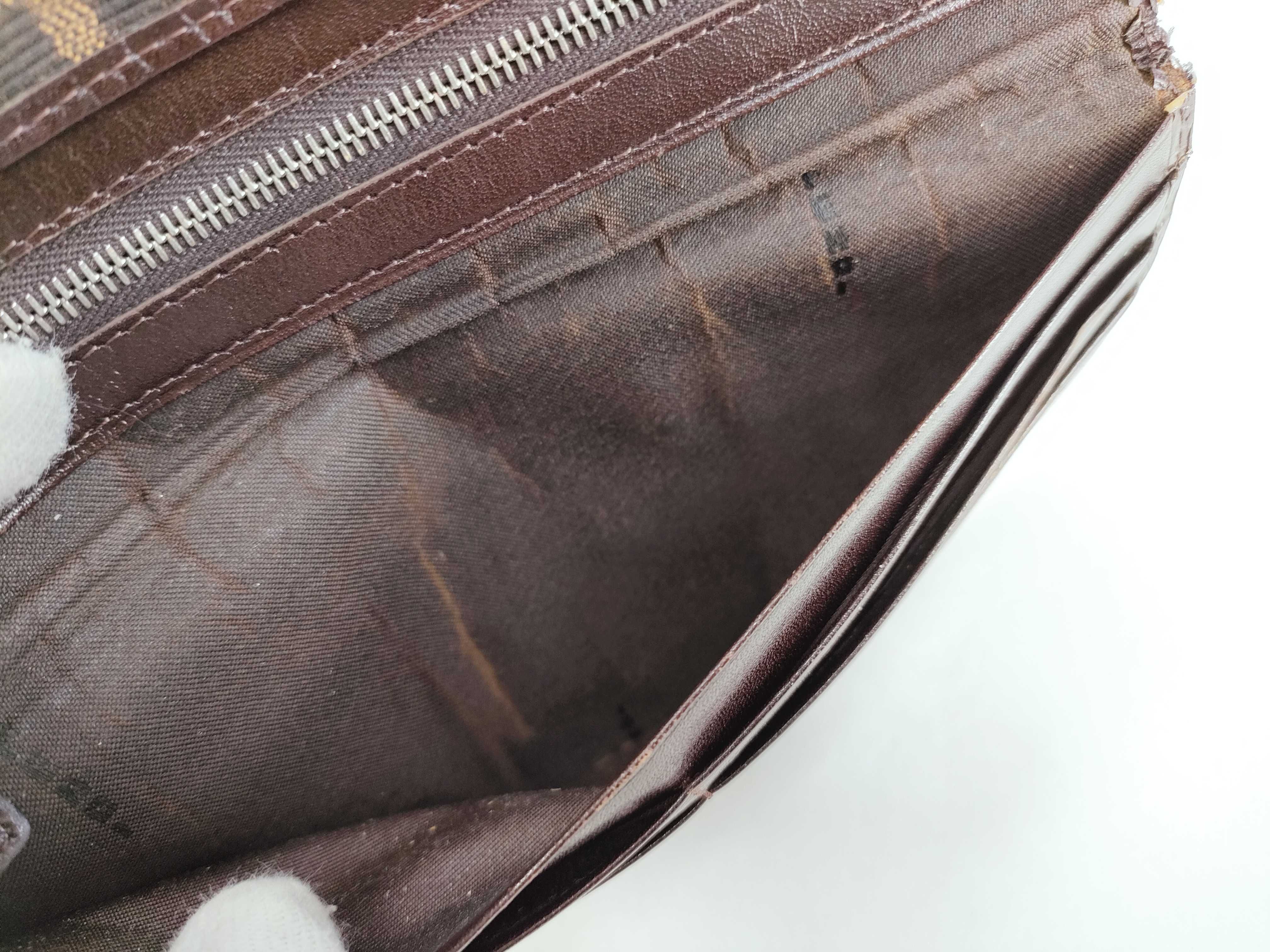 Zucca pattern trifold wallet, Zucca pattern canvas, brown wallet — view 15