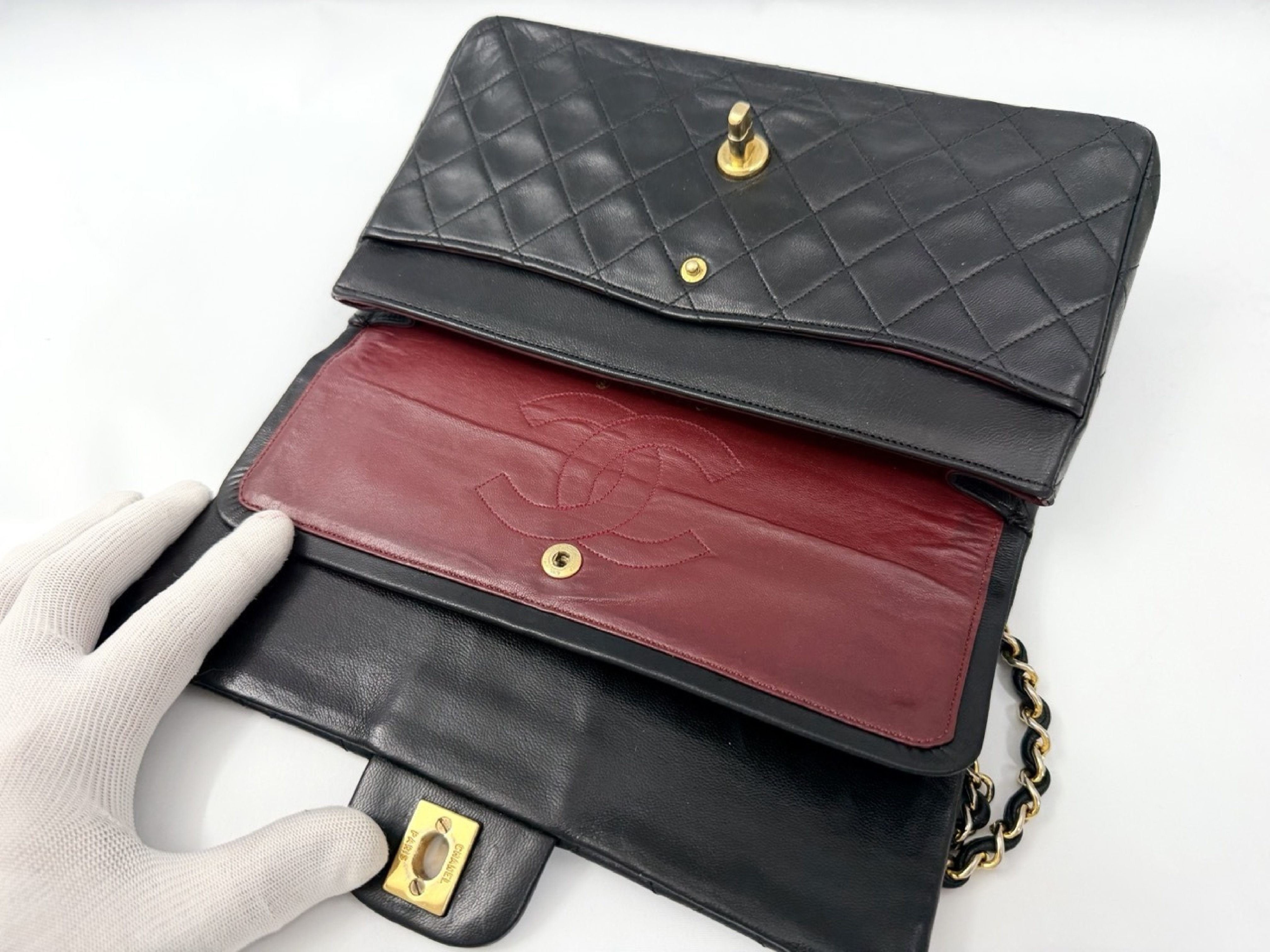 Matelassé 25 Double Flap Lambskin Shoulder Bag — view 11