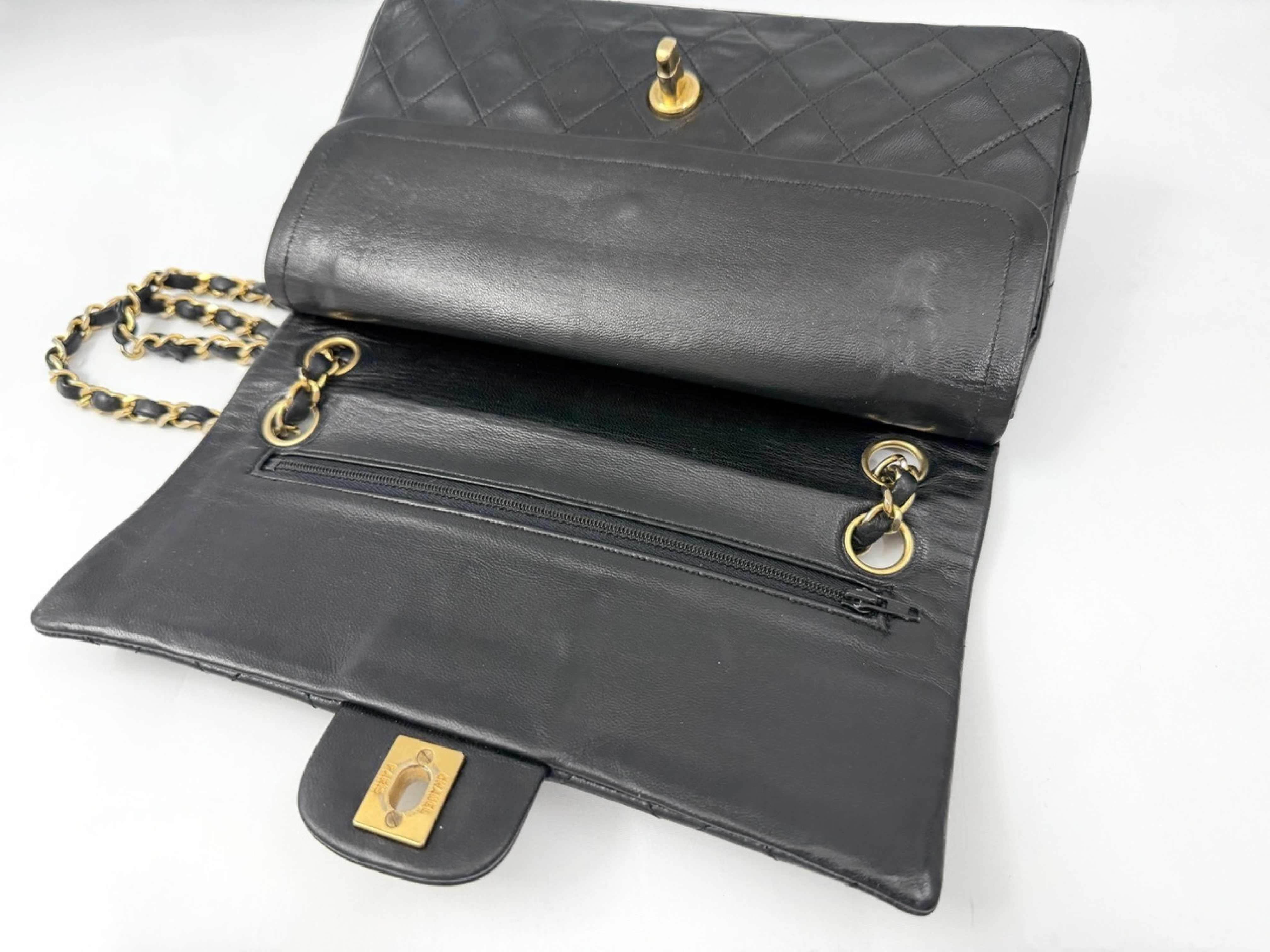 Matelassé 25 Double Flap Lambskin Shoulder Bag — view 10