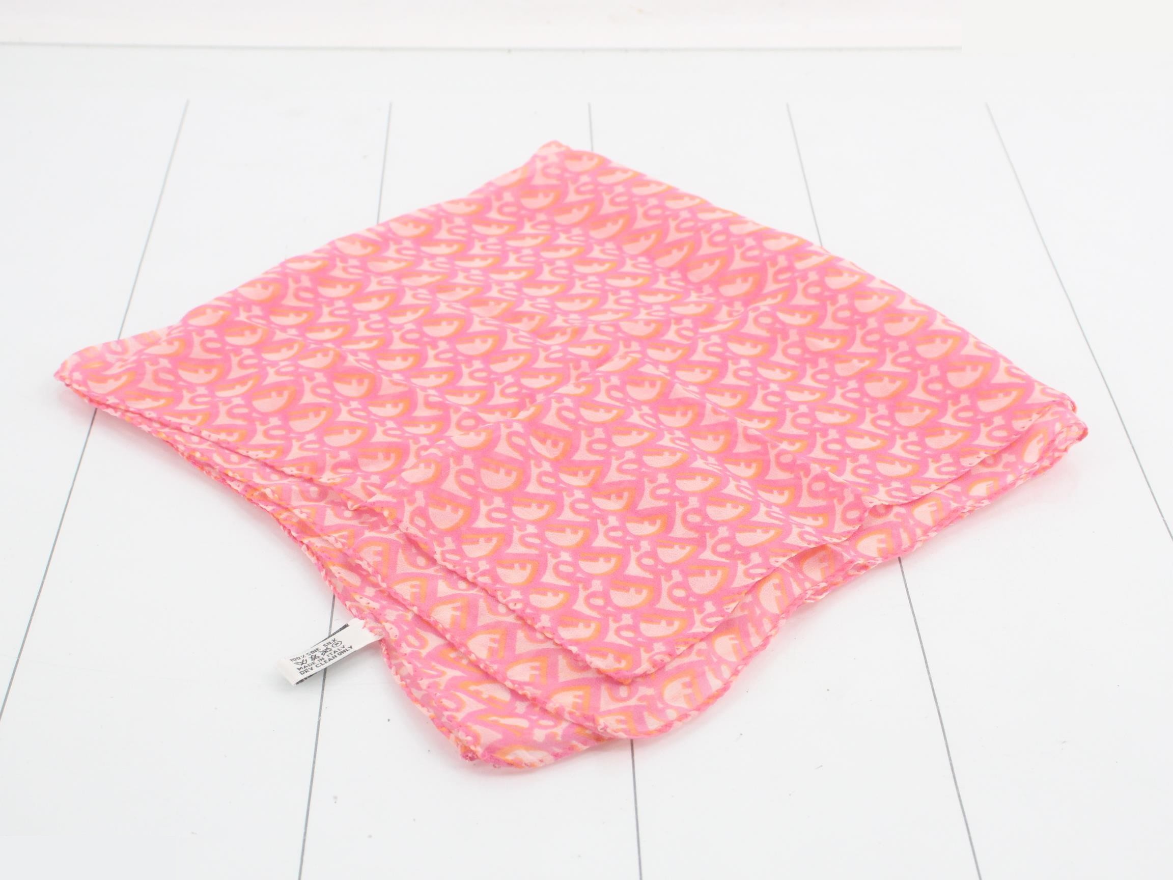 Trotter Scarf Chiffon Silk Pink