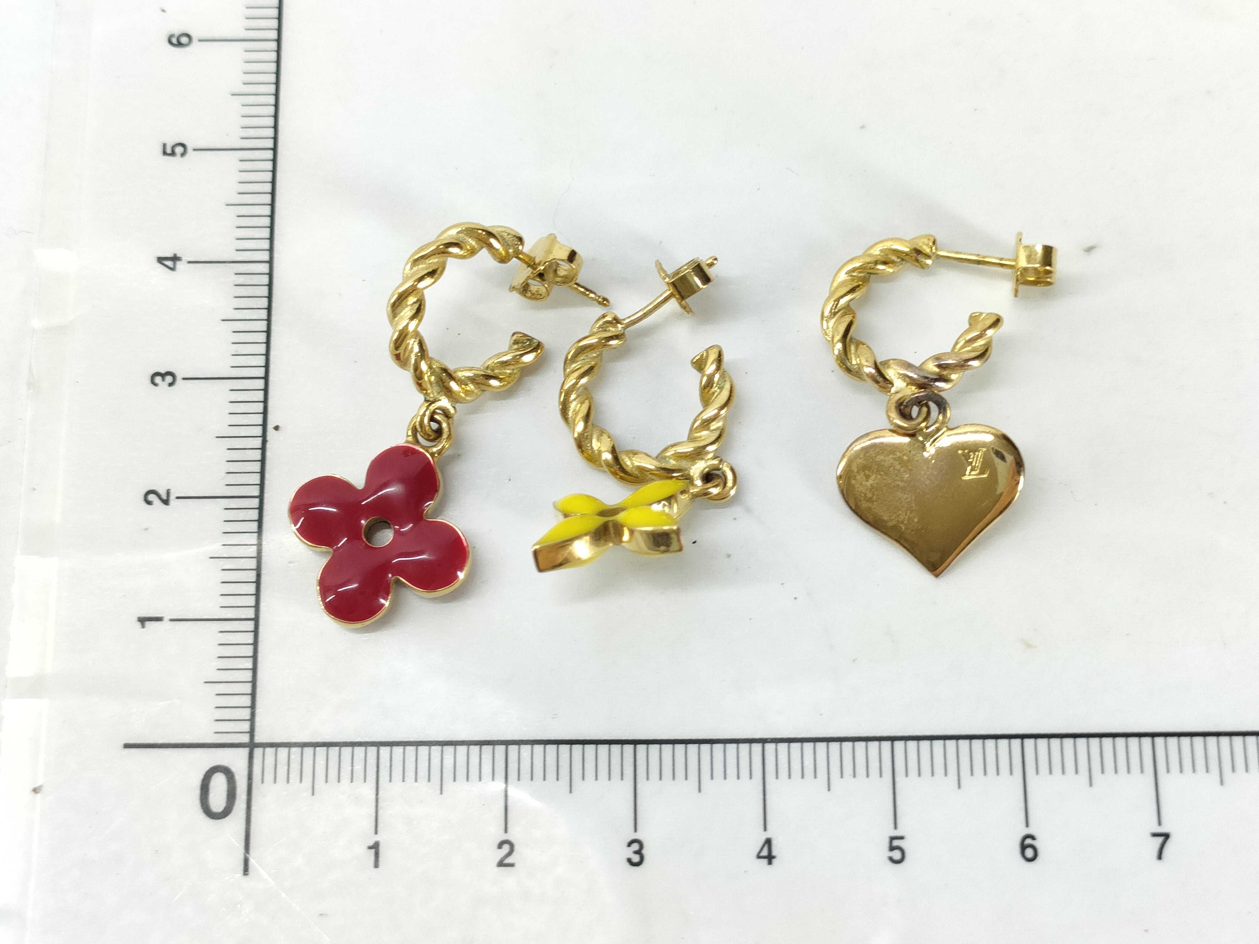 Bougles d'Oreilles Sweet Monogram 3-piece set of earrings — view 2