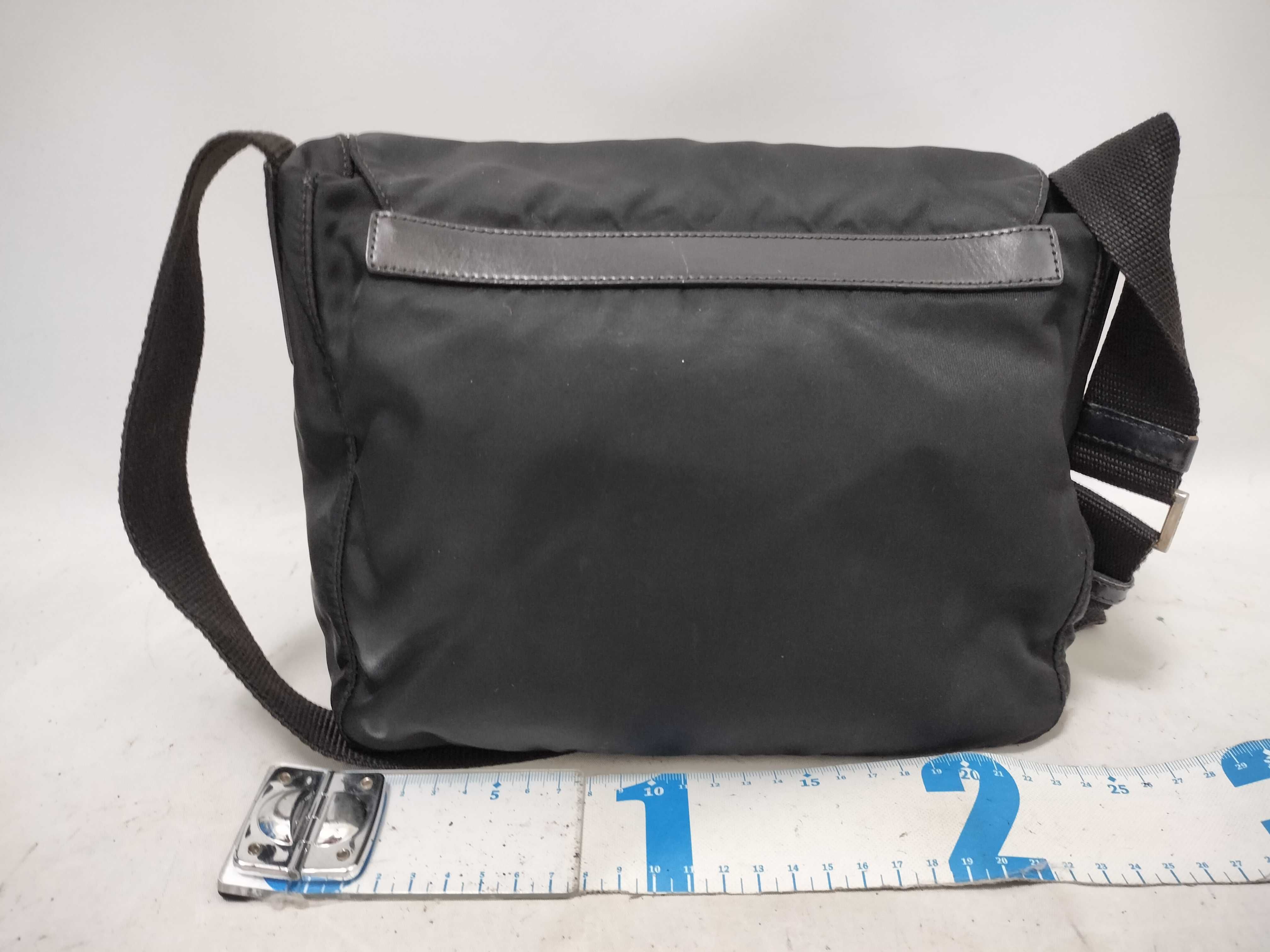 Nylon Shoulder Bag, Black Nylon Shoulder Bag — view 2