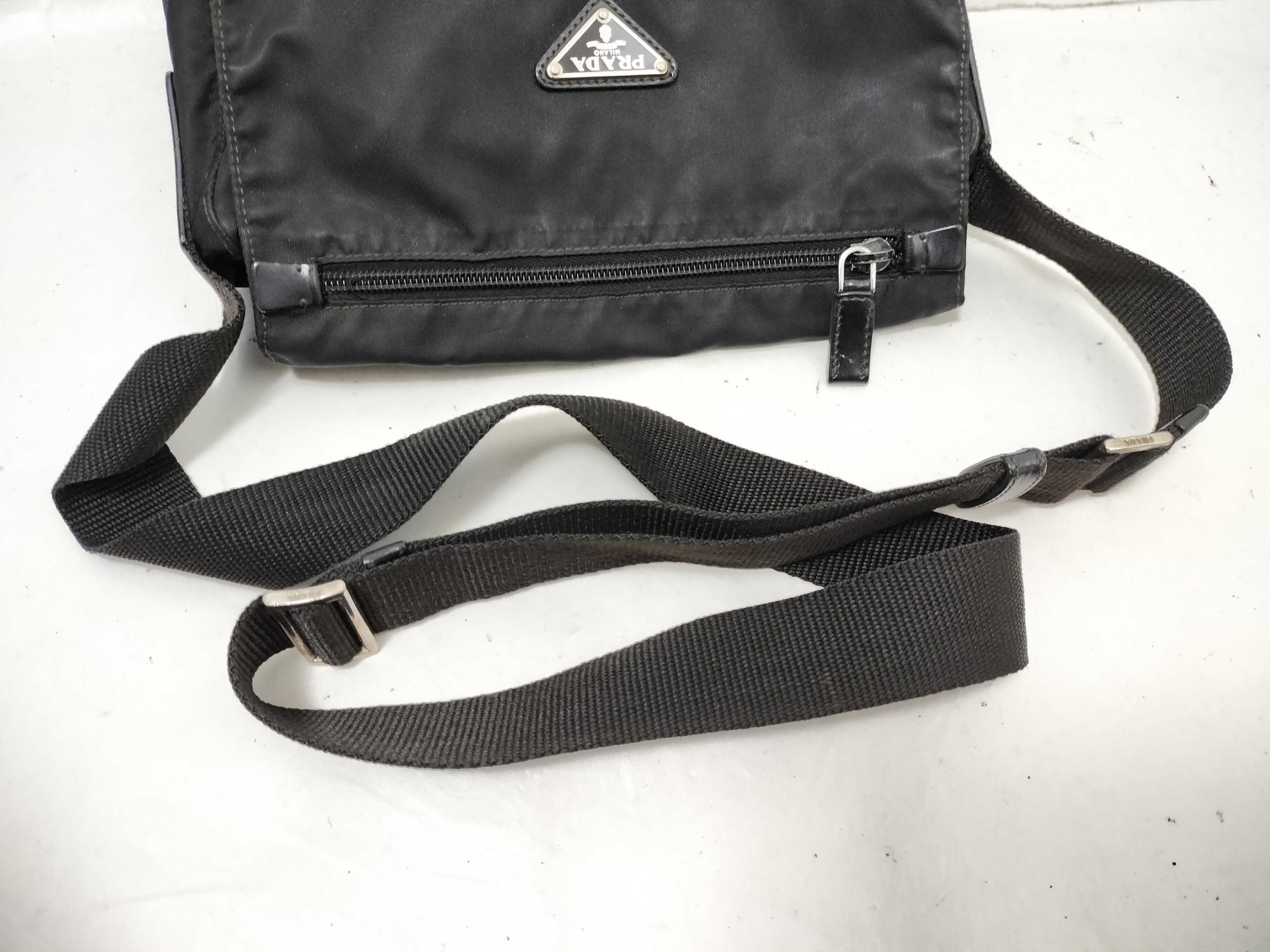 Nylon Shoulder Bag, Black Nylon Shoulder Bag — view 3