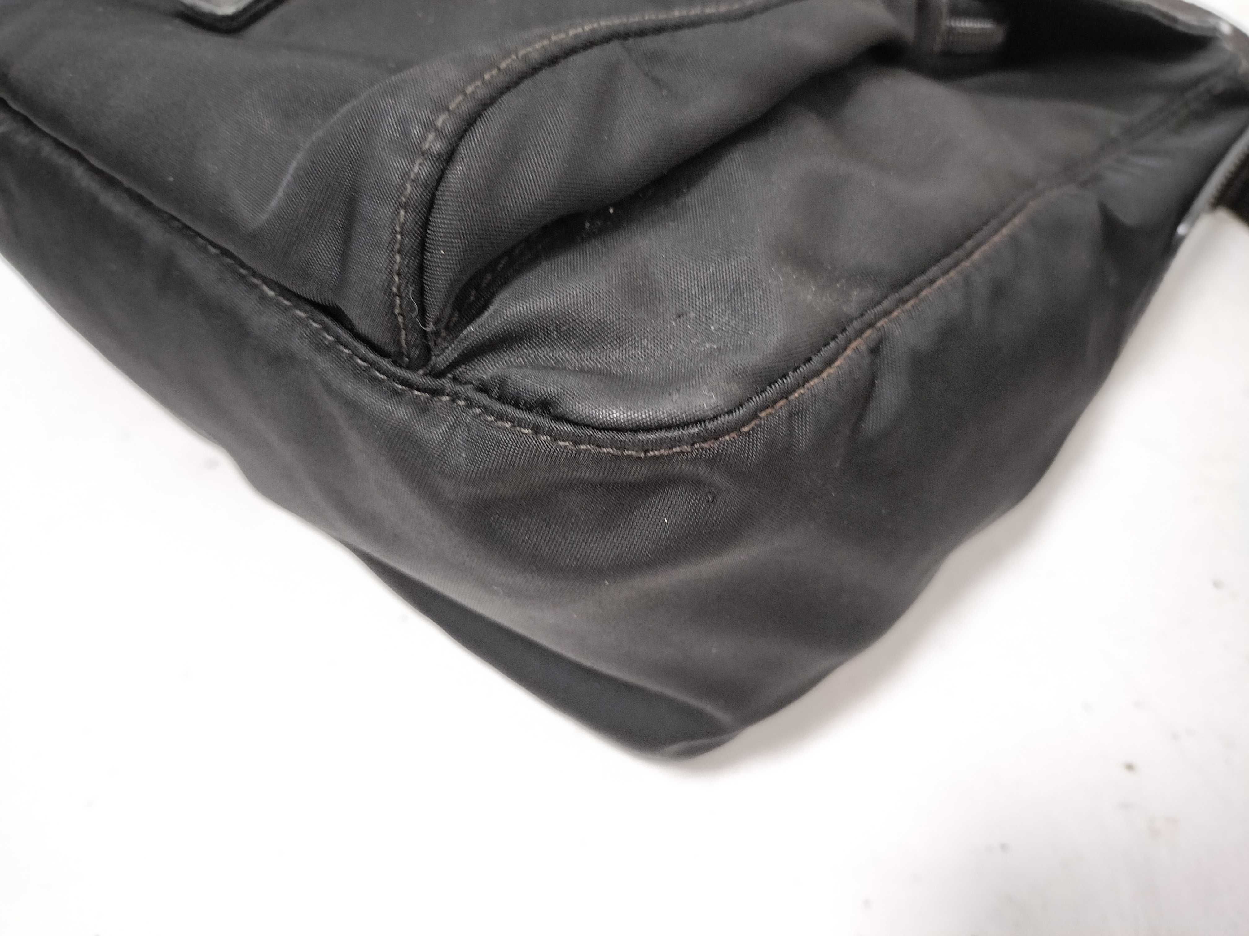 Nylon Shoulder Bag, Black Nylon Shoulder Bag — view 7