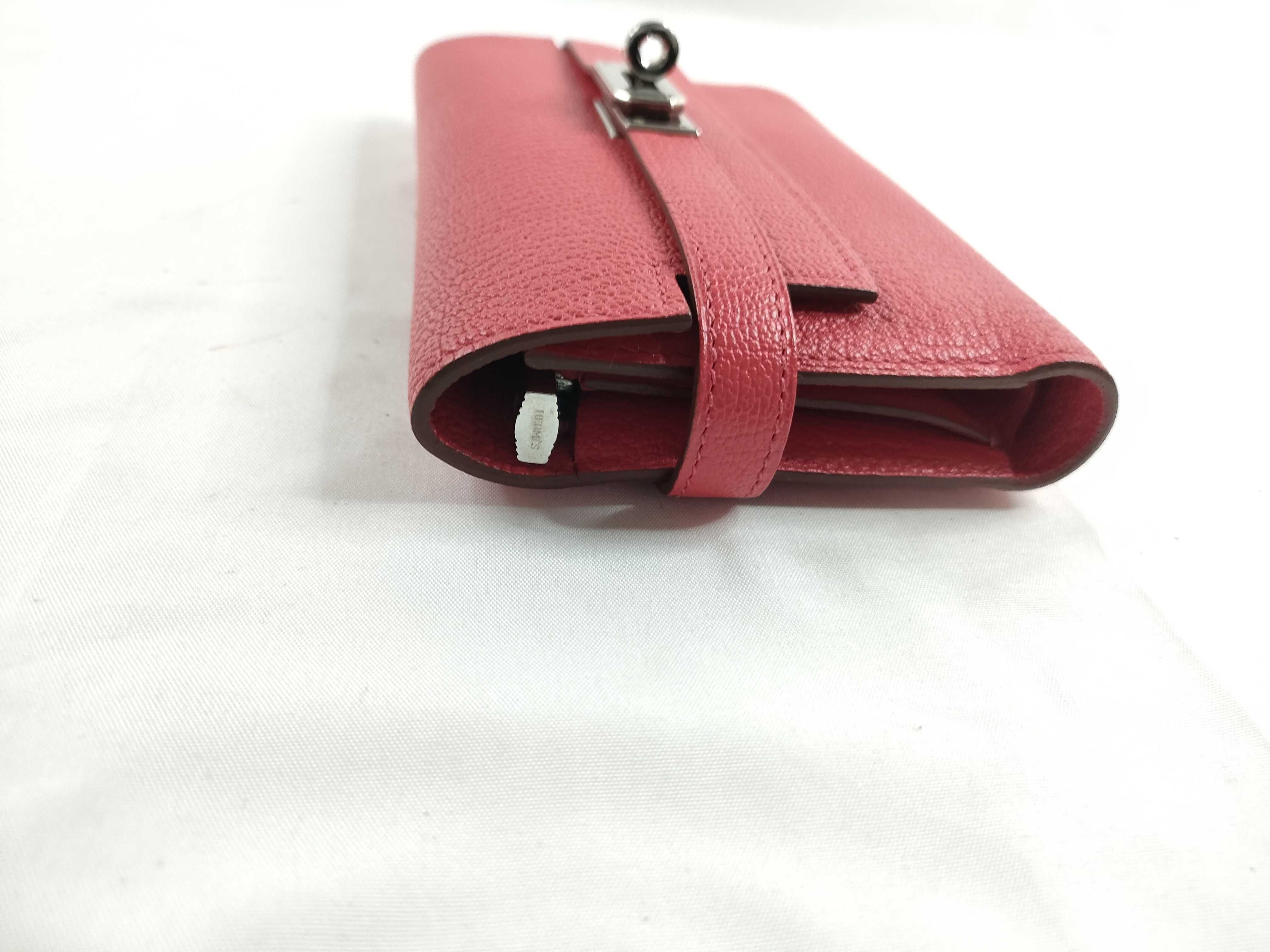 Kelly Wallet Medium Chevre Mysore Compact Wallet Pink Silver Hardware N:2010 Wallet — view 7
