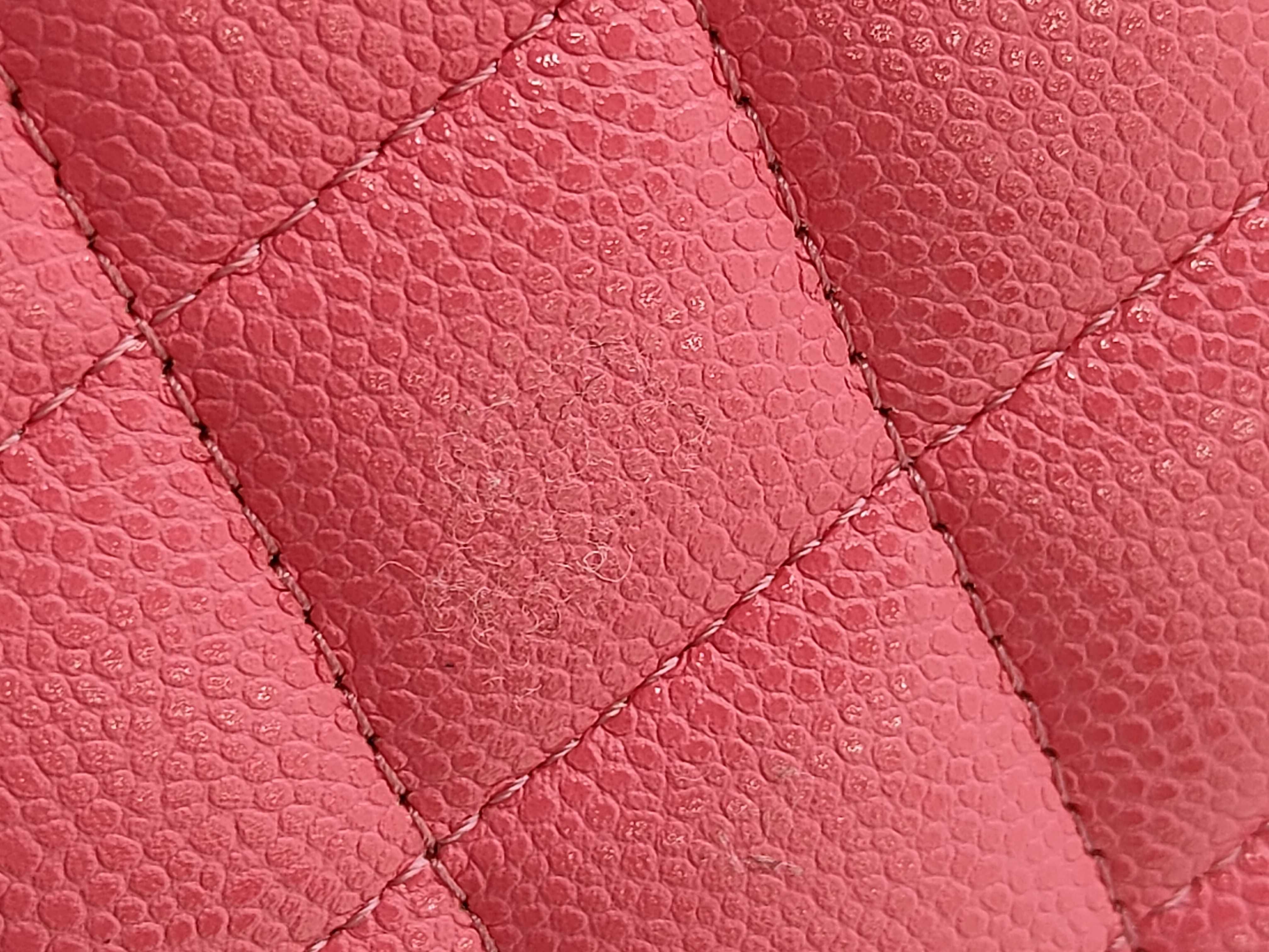 Matelassé Caviar Pink Shoulder Bag with Champagne Hardware — view 15