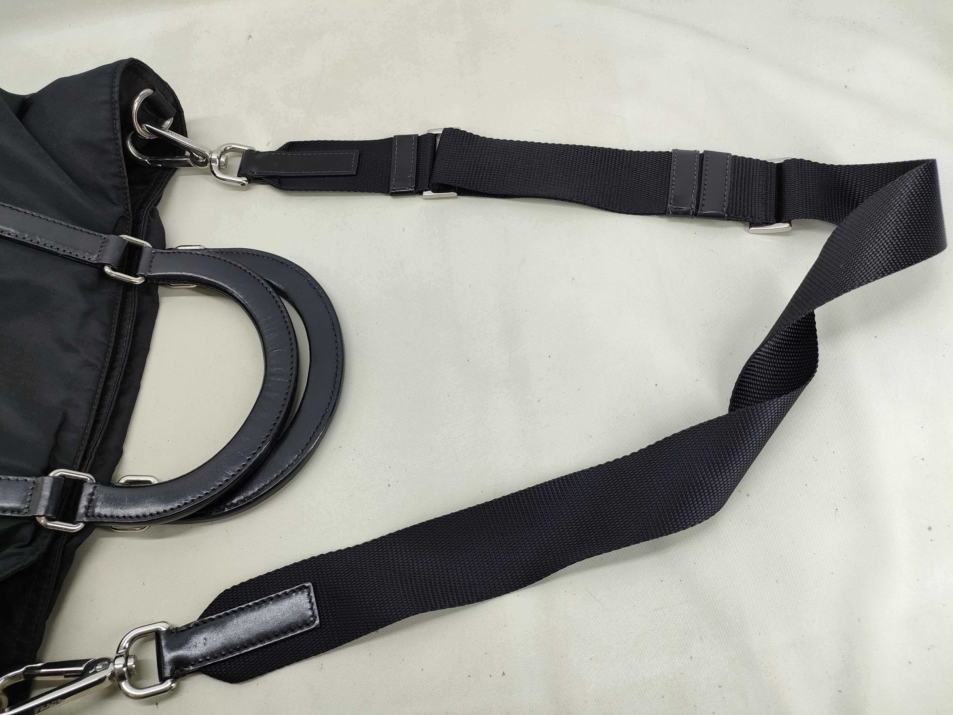 Nylon Prada Nylon 2-way Handbag Triangle Plate Handbag — view 6
