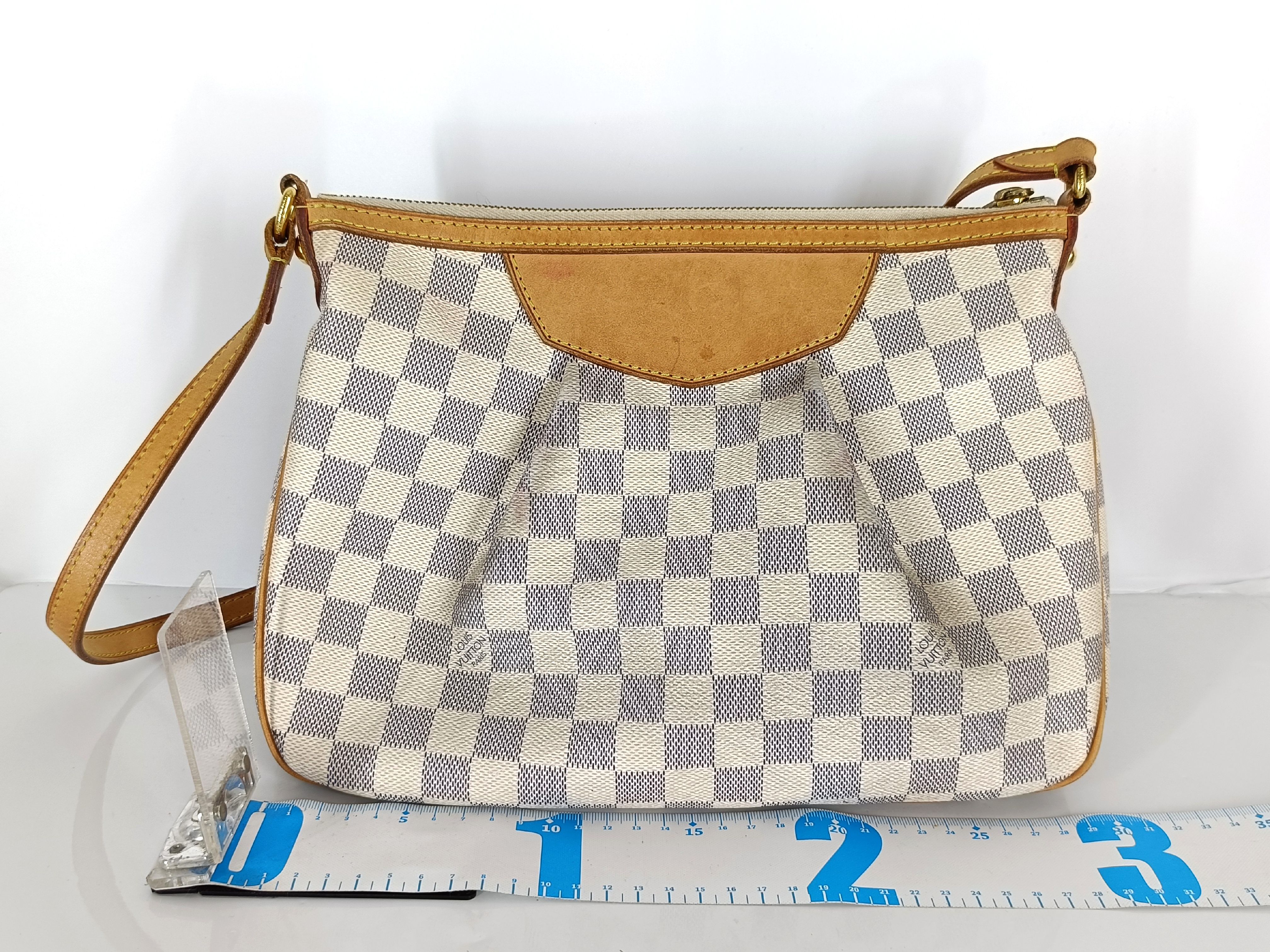 Damier Azur Siracusa PM N41113 SD2181 White Shoulder Bag — view 2
