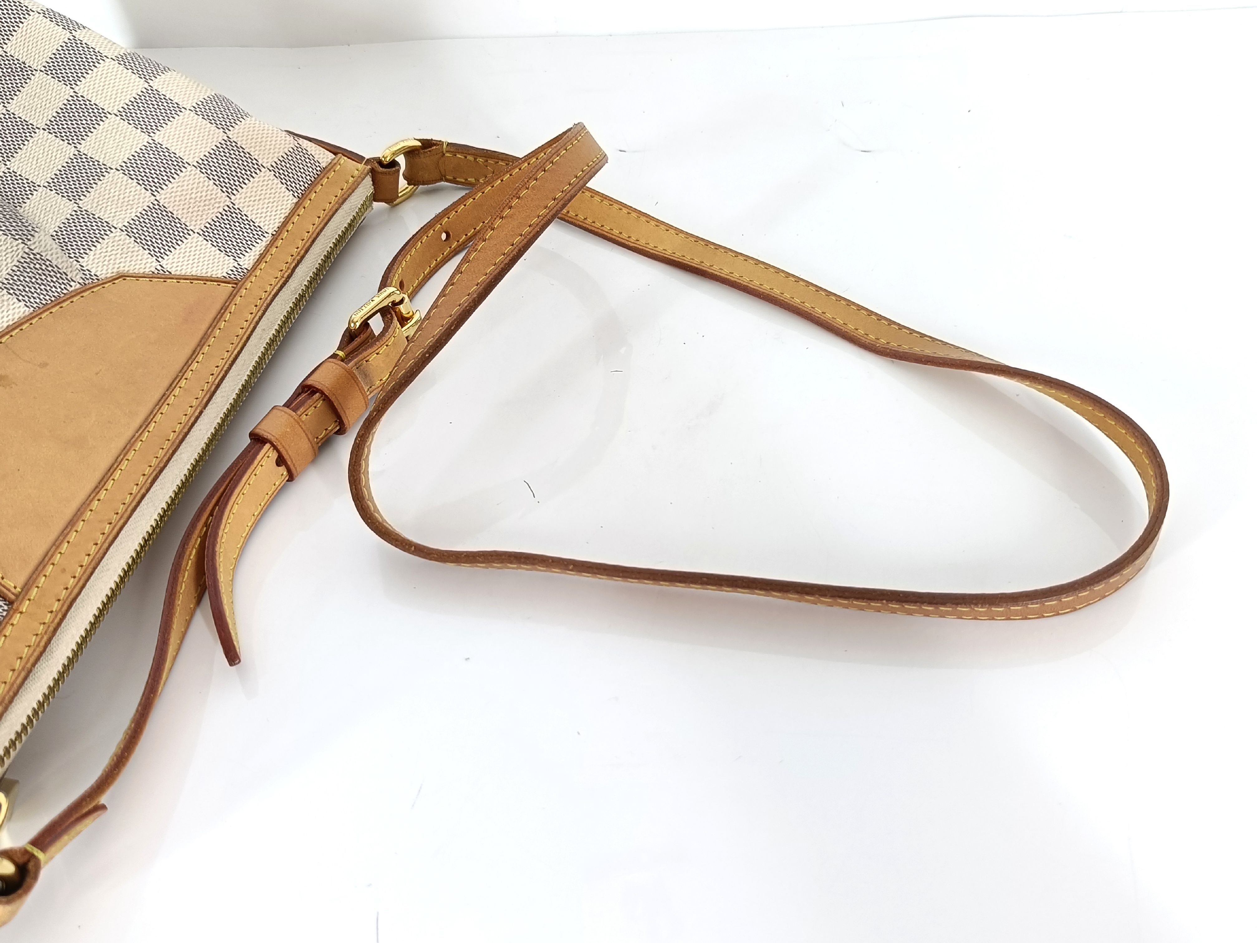 Damier Azur Siracusa PM N41113 SD2181 White Shoulder Bag — view 3