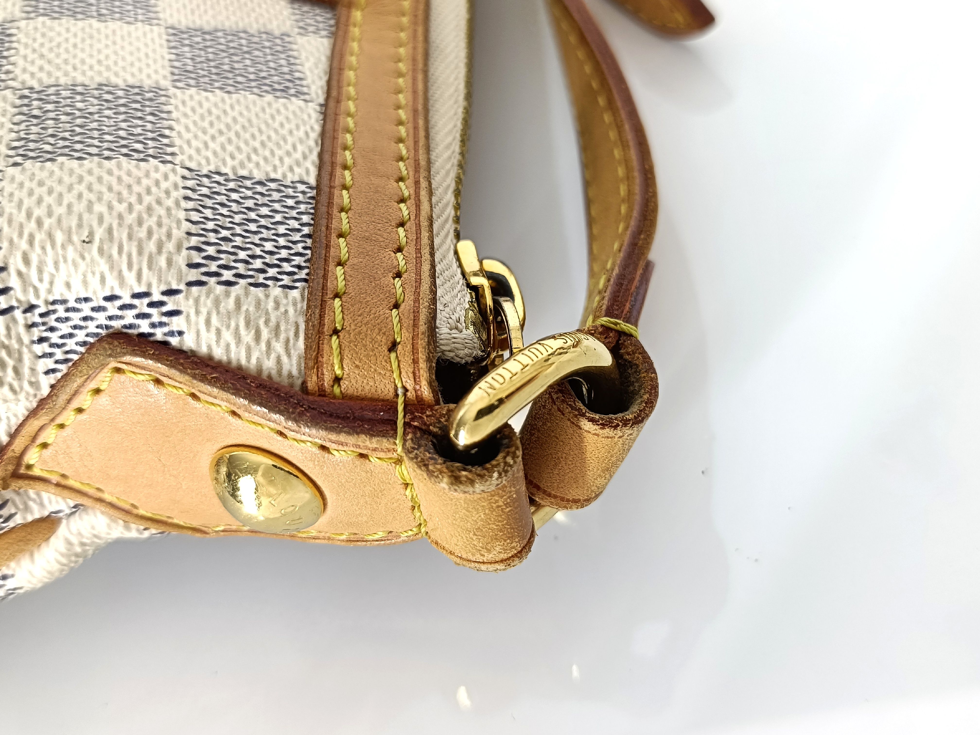 Damier Azur Siracusa PM N41113 SD2181 White Shoulder Bag — view 5