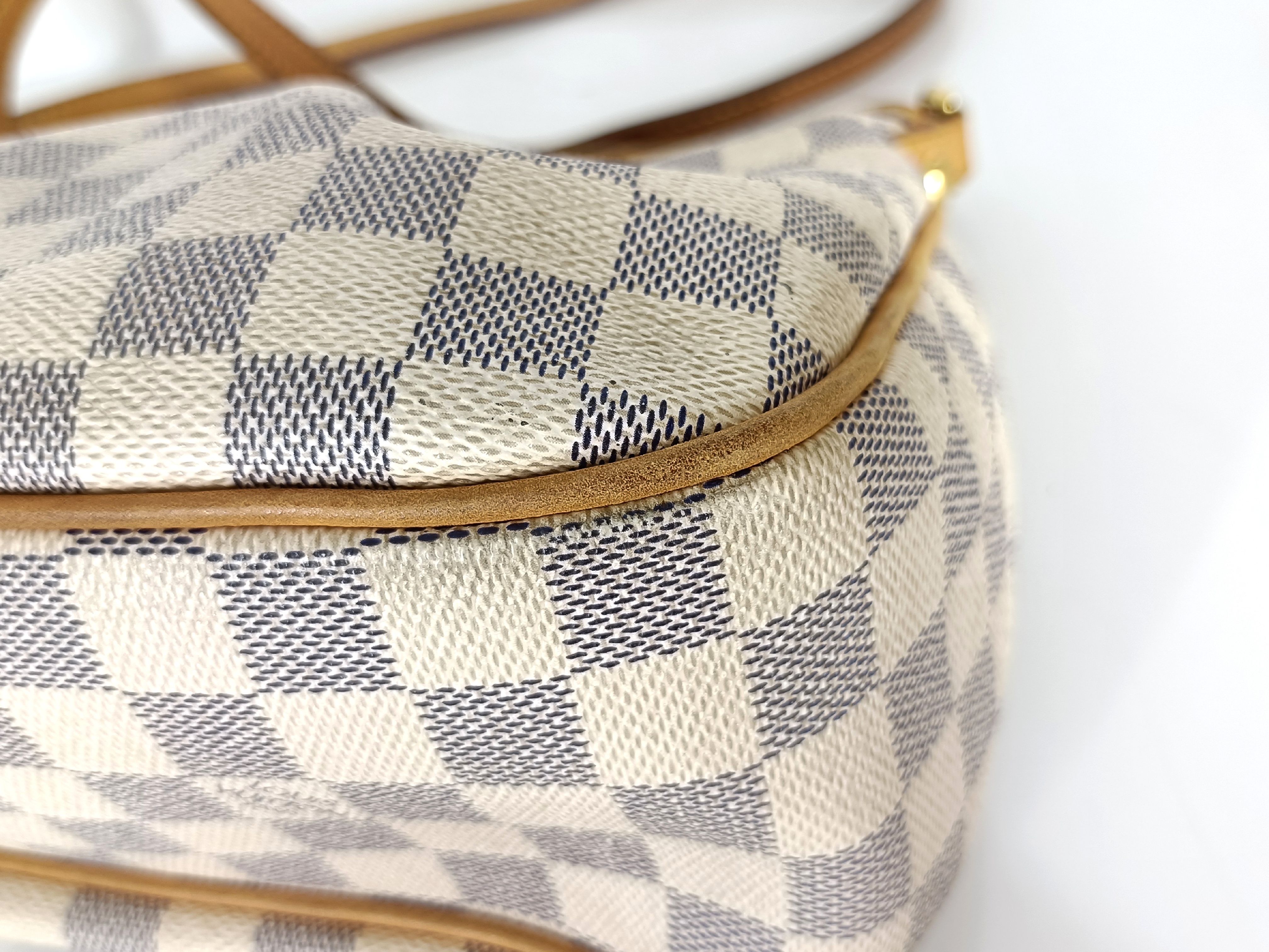 Damier Azur Siracusa PM N41113 SD2181 White Shoulder Bag — view 6