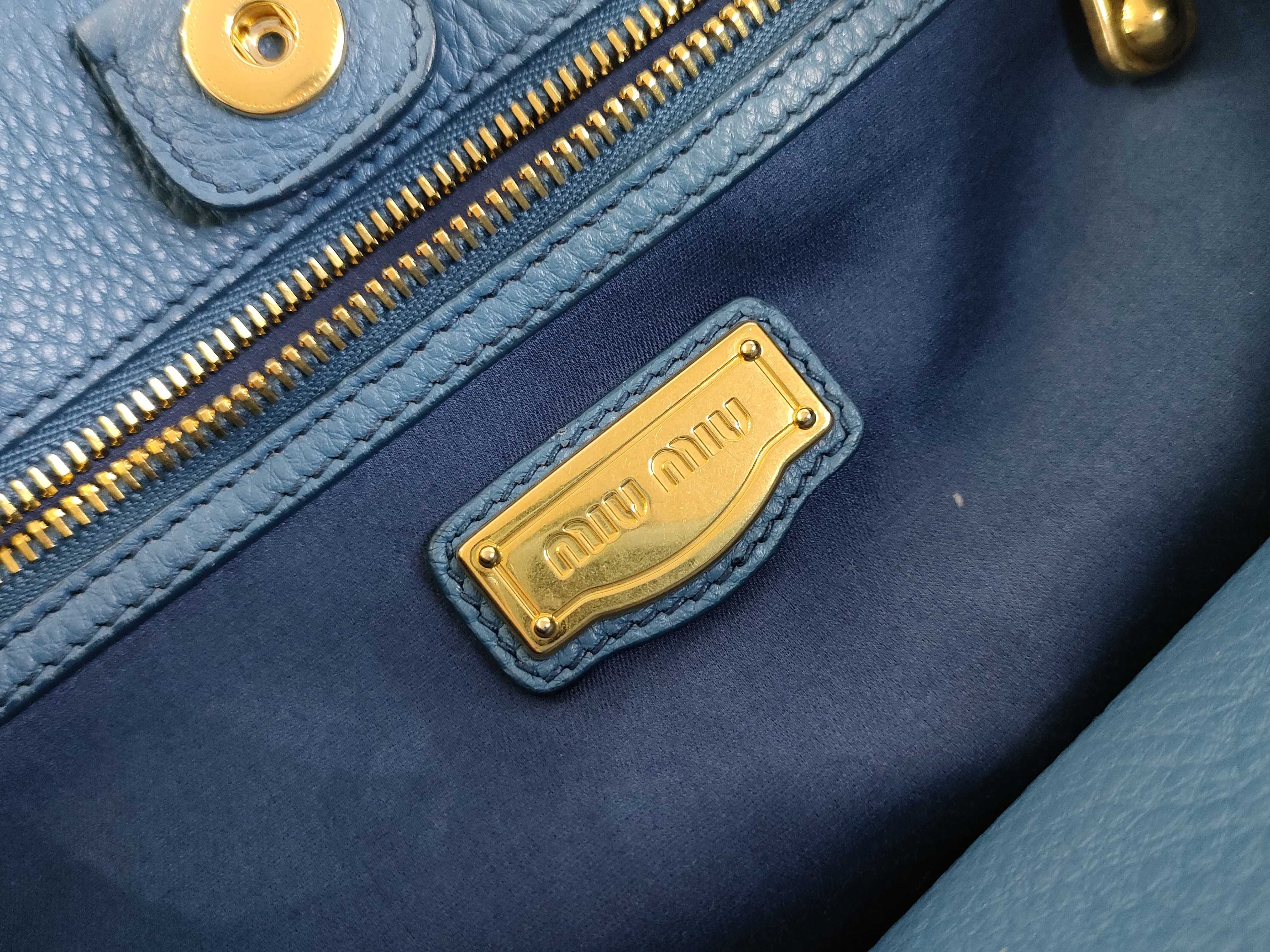 2WAY bag handbag leather 5BE886 blue handbag — view 12