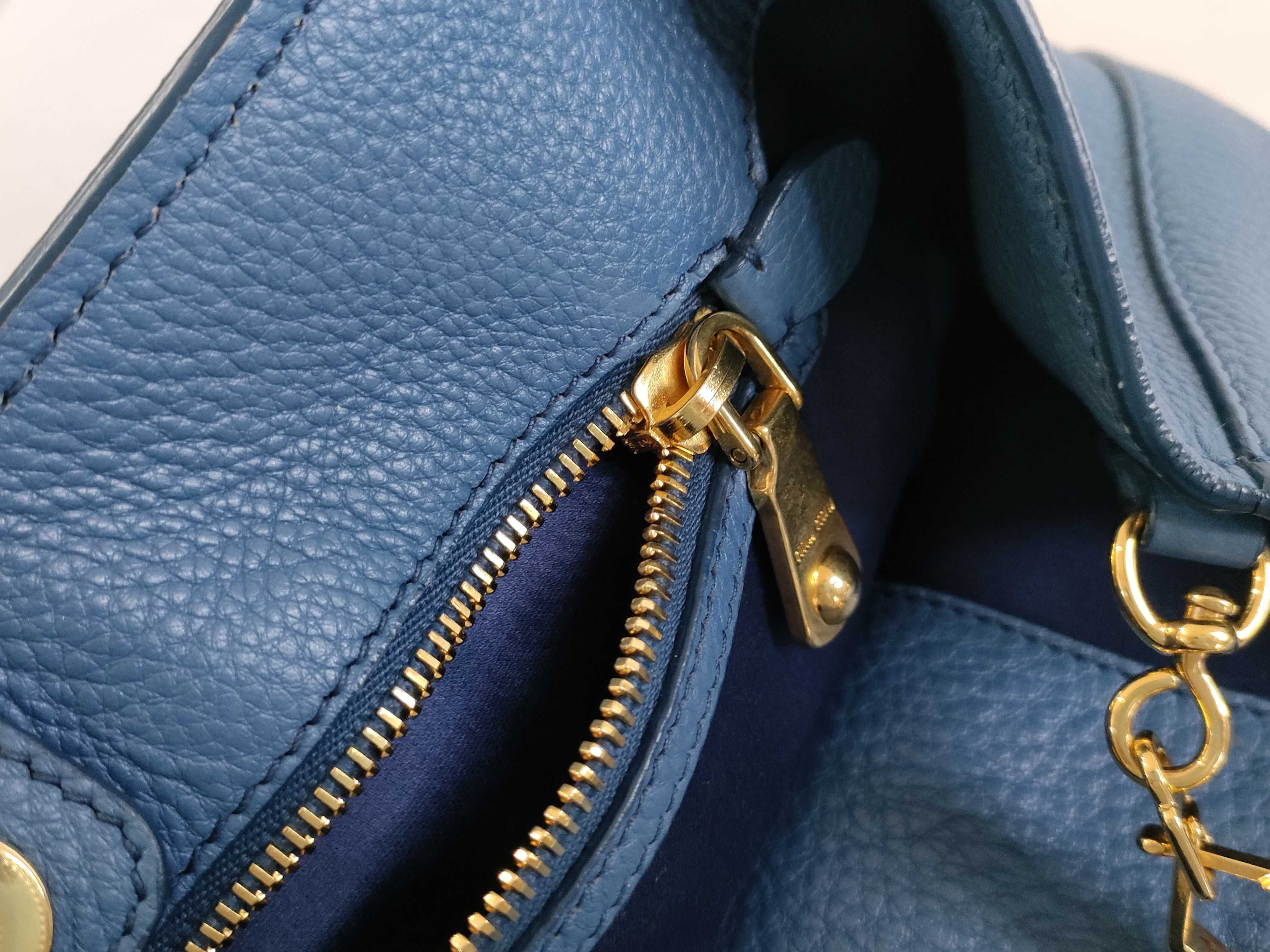 2WAY bag handbag leather 5BE886 blue handbag — view 13