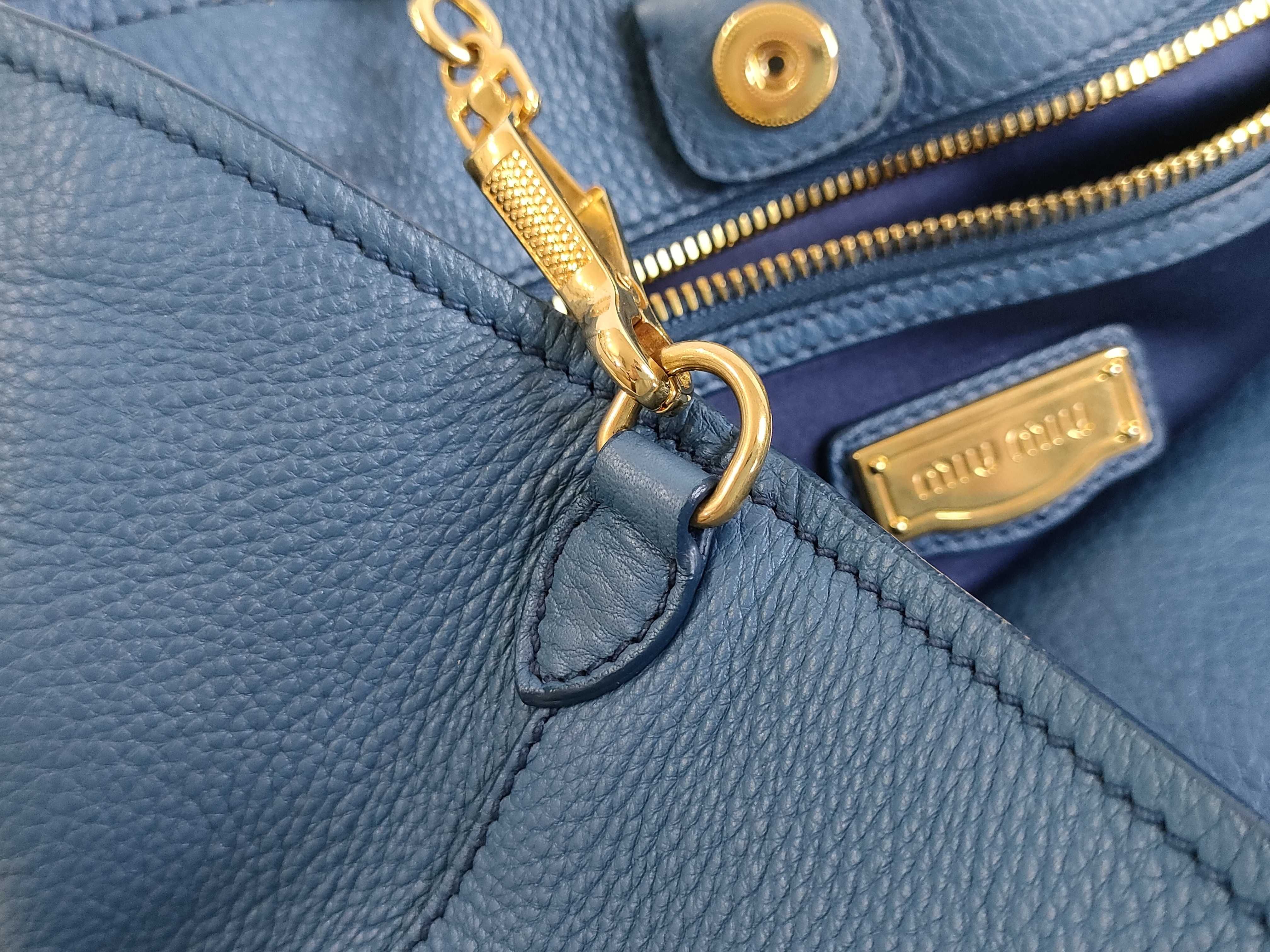 2WAY bag handbag leather 5BE886 blue handbag — view 14