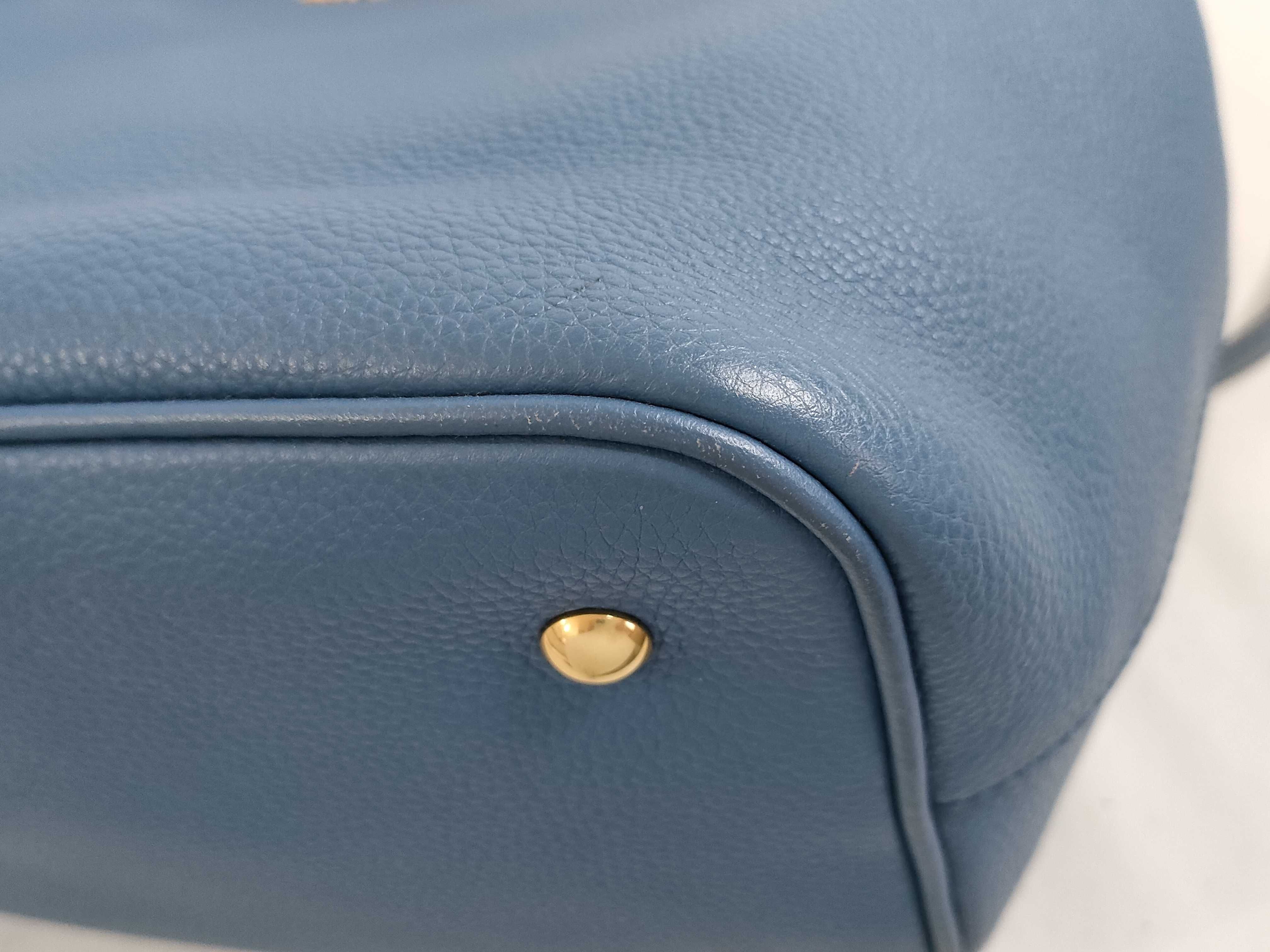 2WAY bag handbag leather 5BE886 blue handbag — view 7