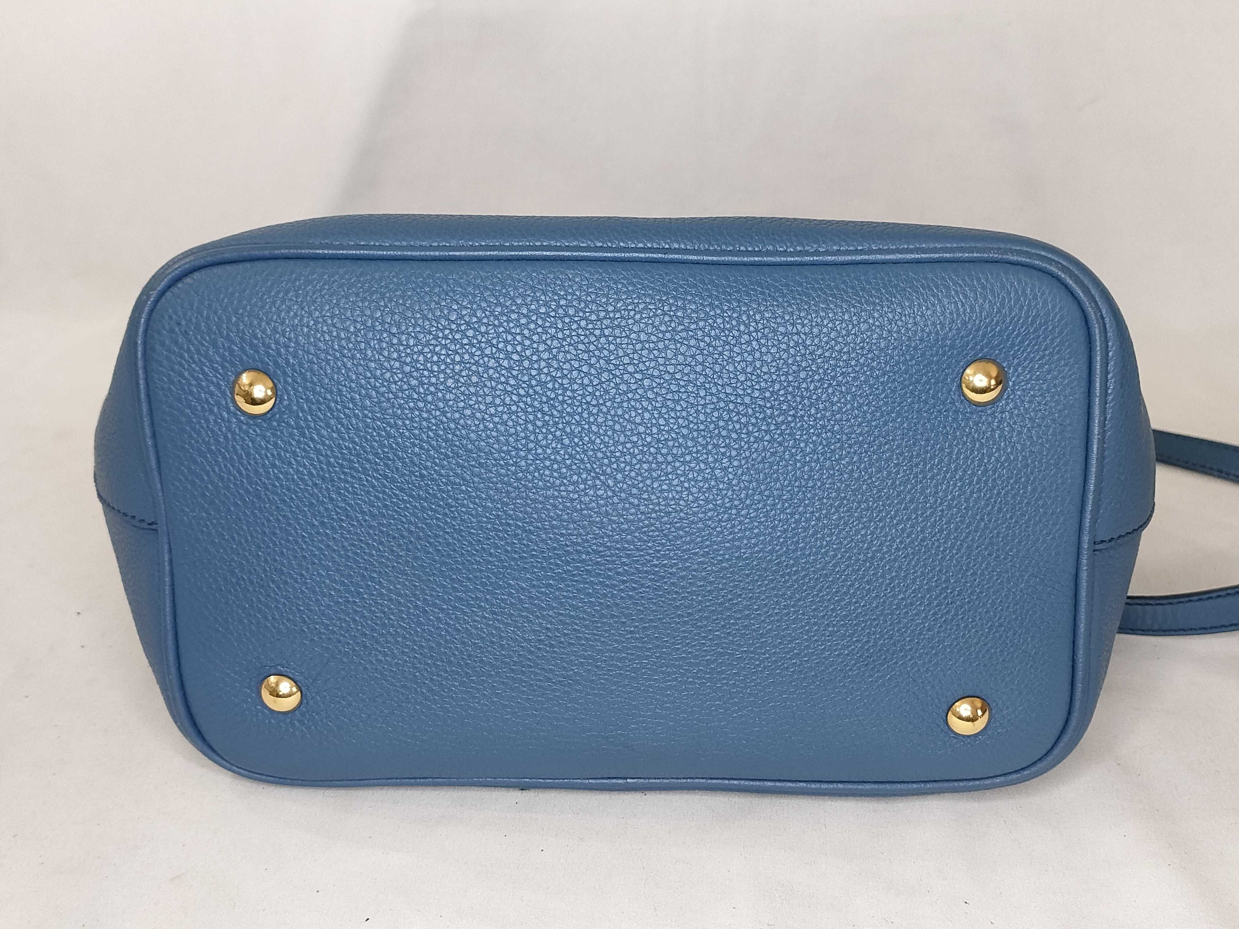 2WAY bag handbag leather 5BE886 blue handbag — view 8