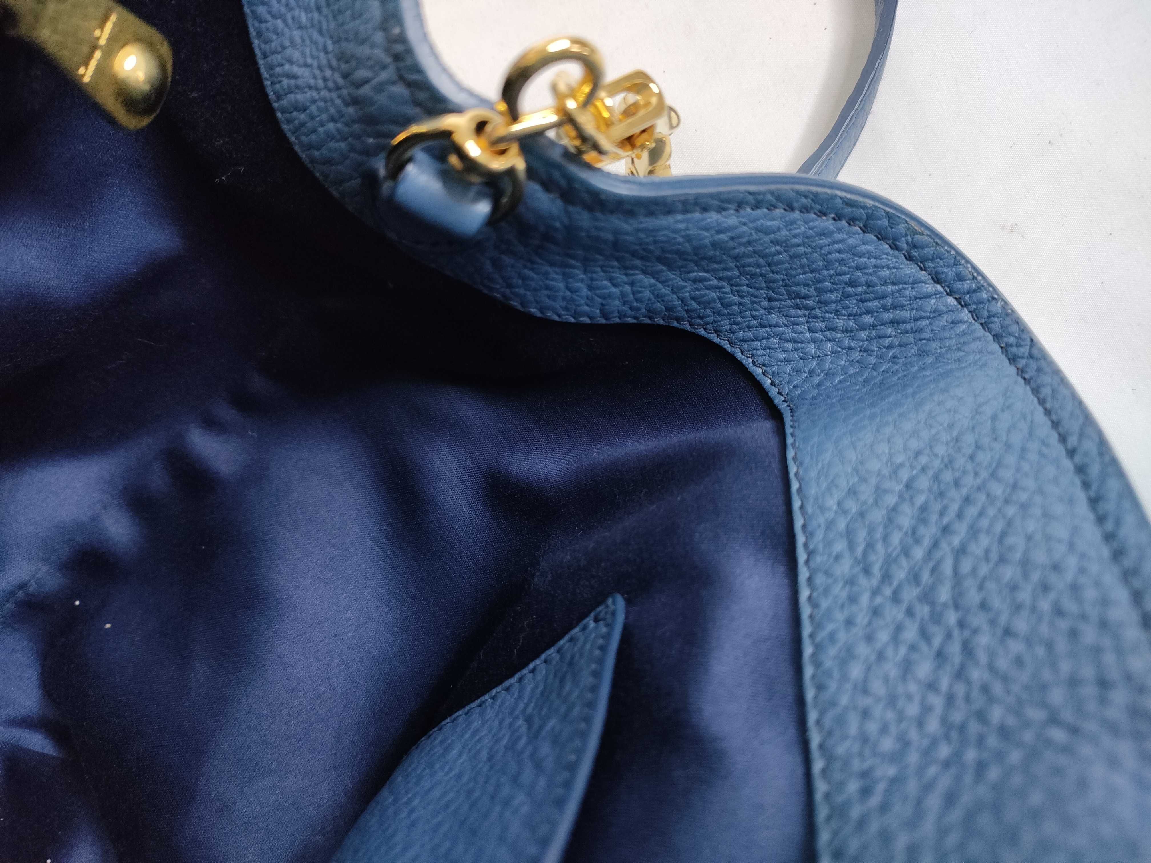 2WAY bag handbag leather 5BE886 blue handbag — view 9