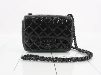 Enamel Matelassé Shoulder Bag