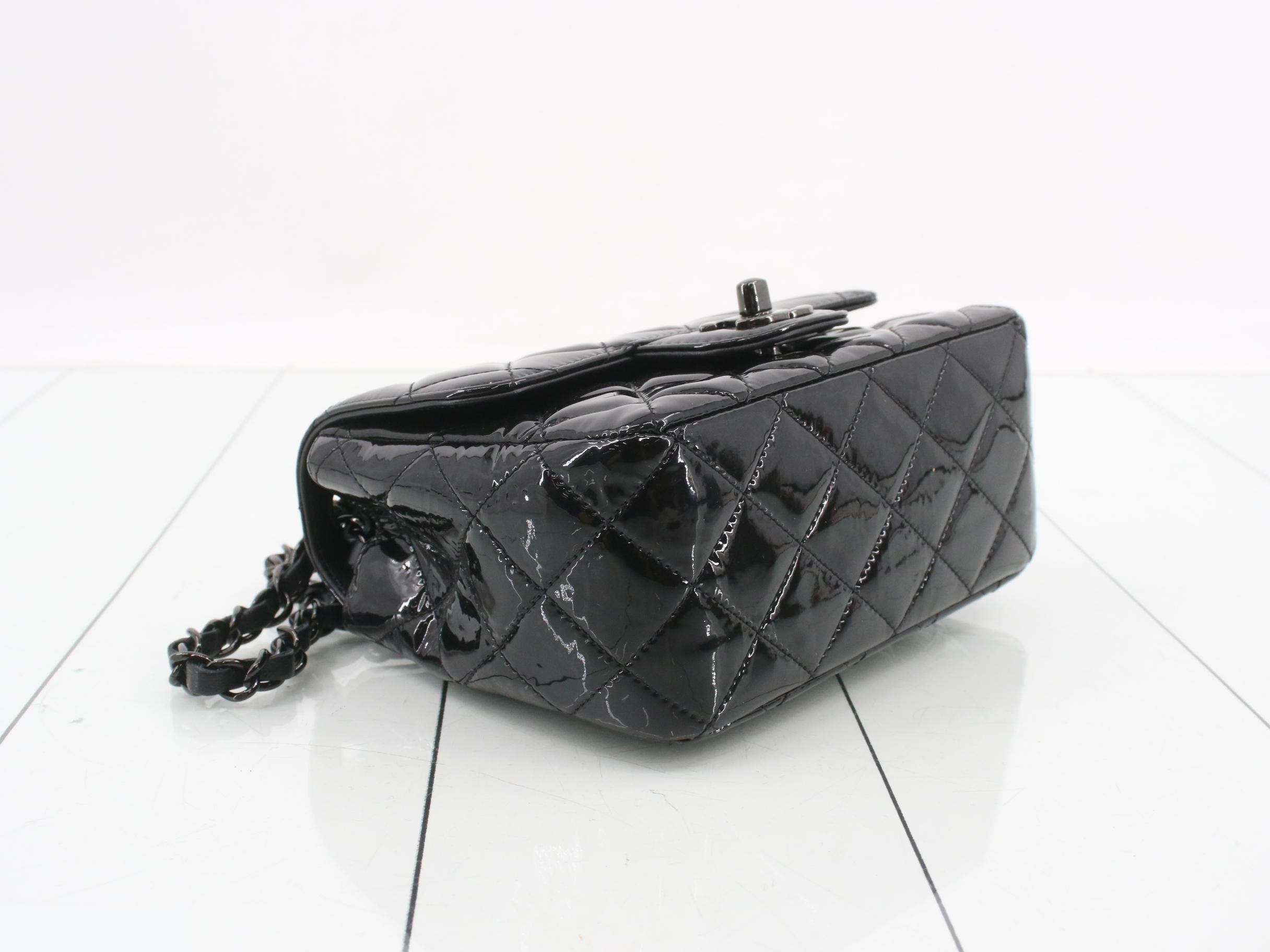 Enamel Matelassé Shoulder Bag — view 5