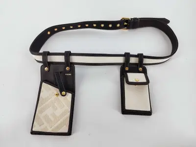 waist bag, black/white.