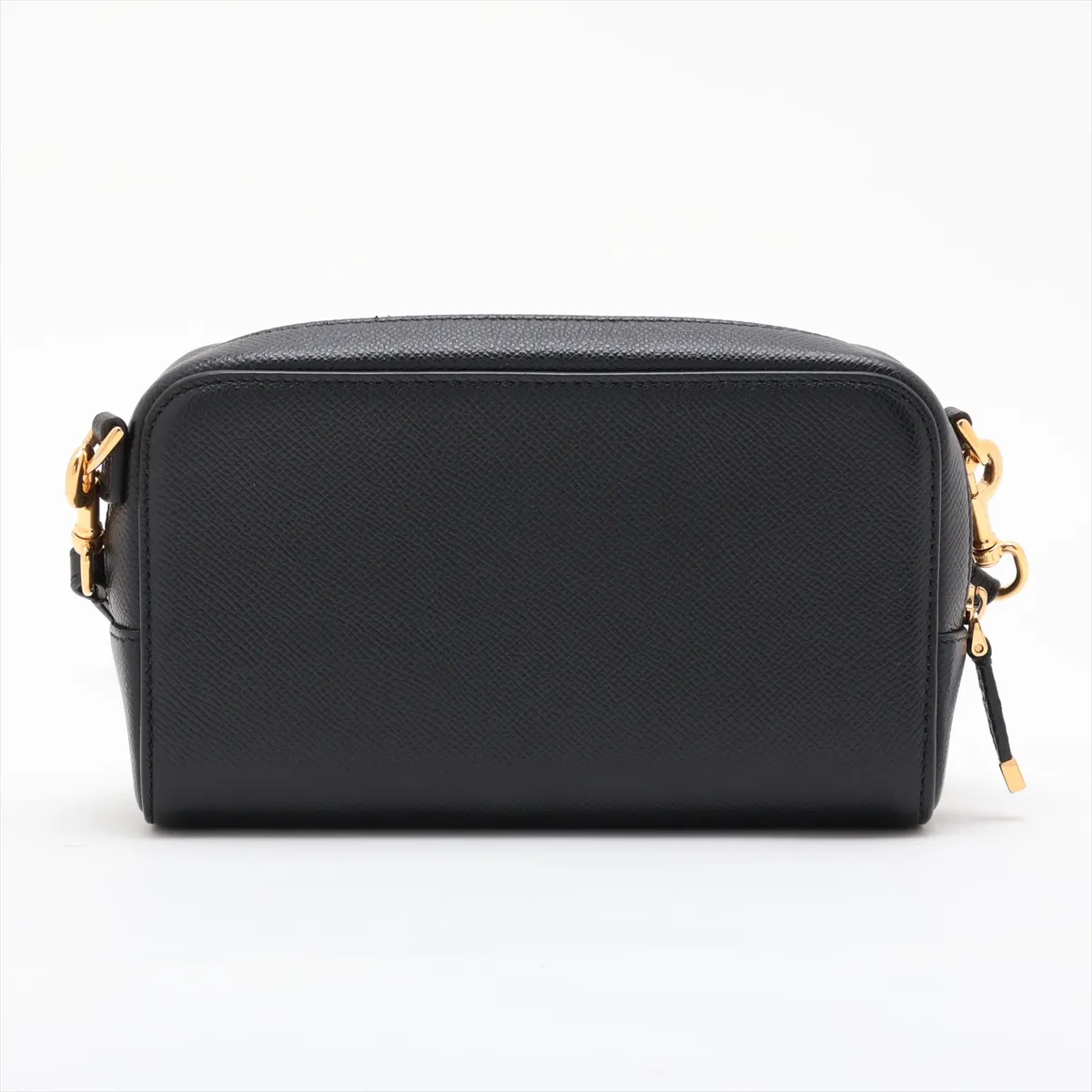 Calo Double Pouch Leather Shoulder Bag Black — view 2