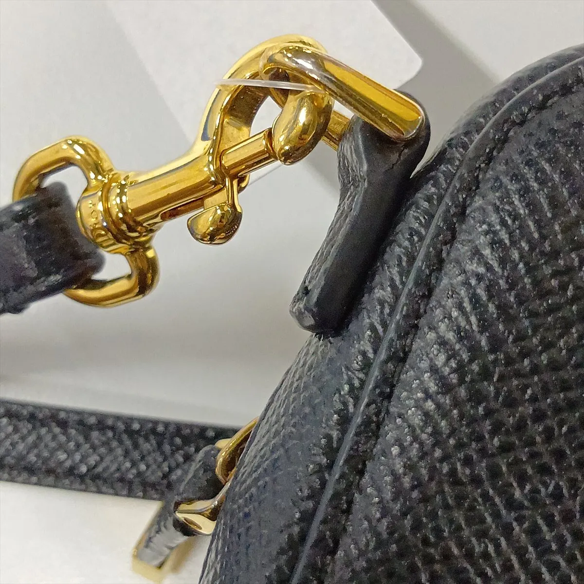 Calo Double Pouch Leather Shoulder Bag Black — view 11