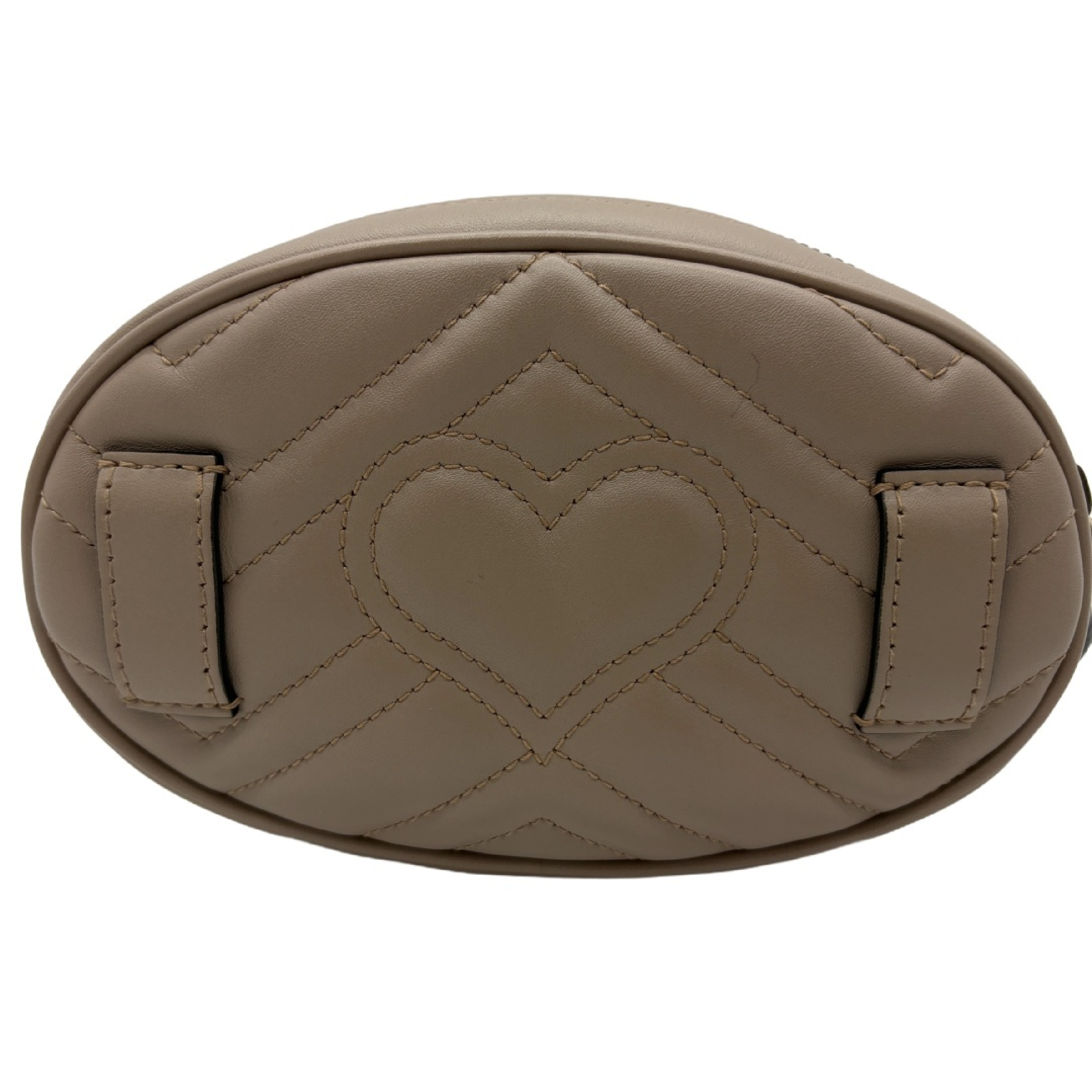 GG Marmont Matelassé Belt Bag Waist Bag Leather Beige Double G Shoulder Bag — view 2