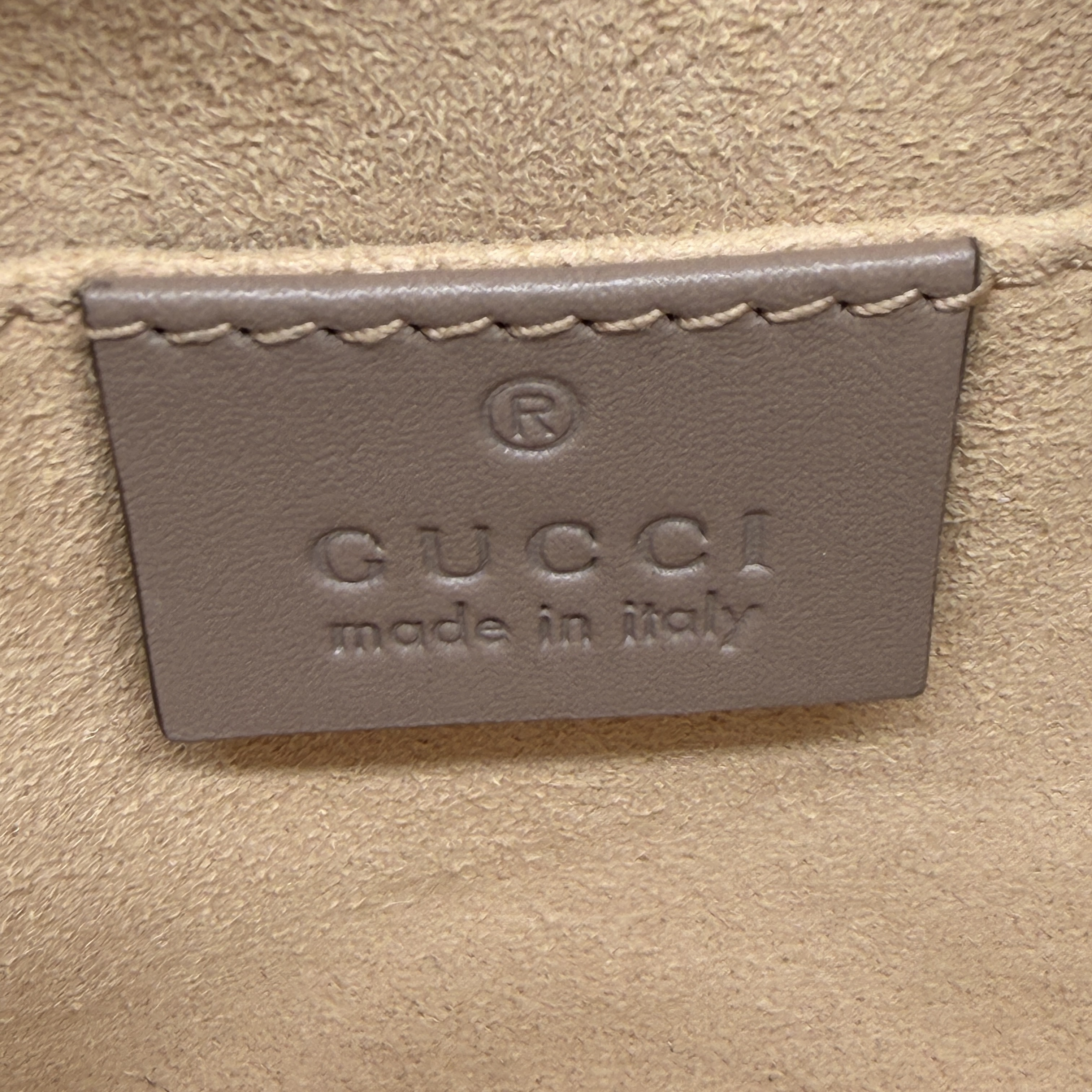 GG Marmont Matelassé Belt Bag Waist Bag Leather Beige Double G Shoulder Bag — view 8
