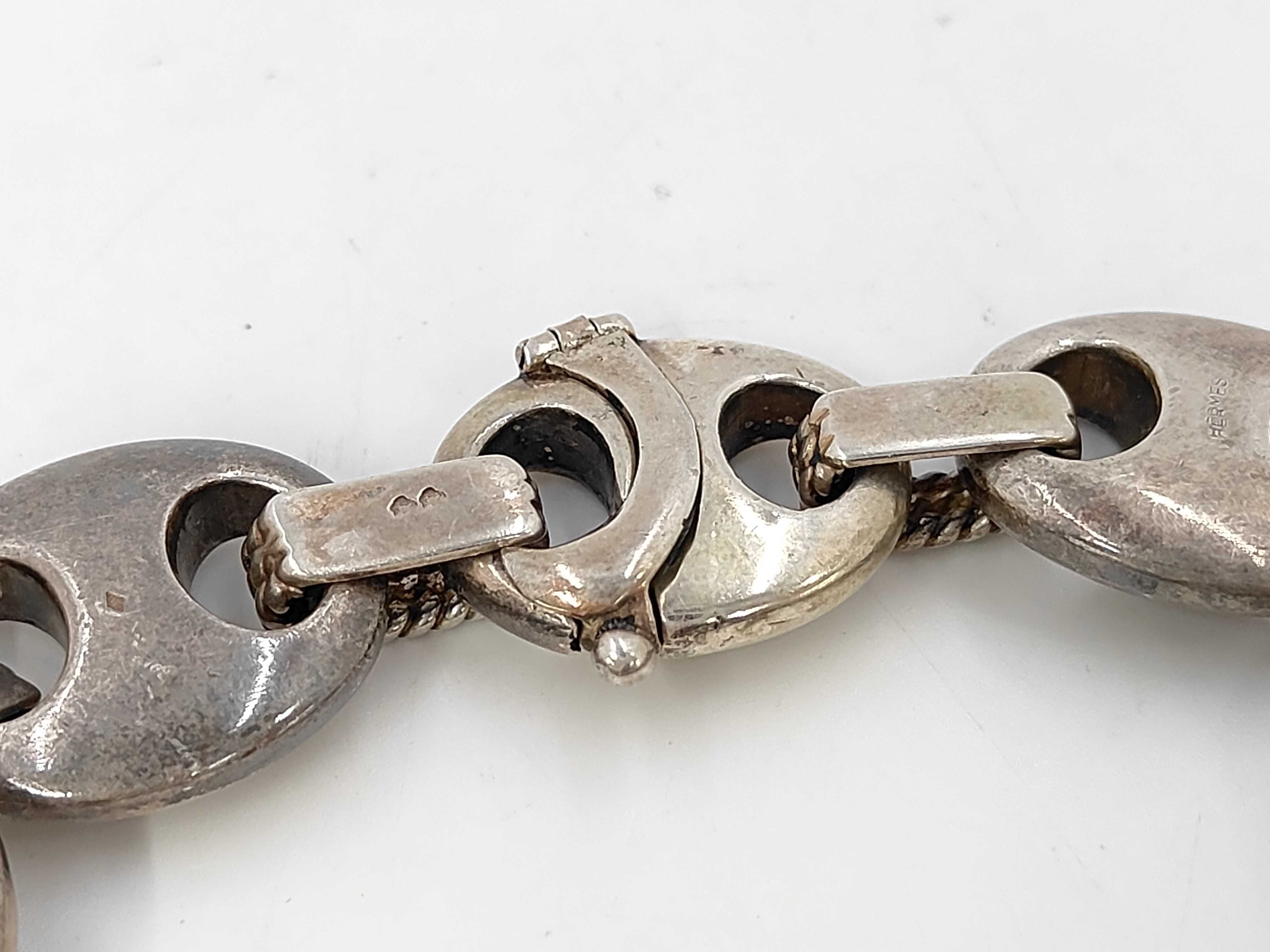 Chloe GM 118.5g SV800 Crab logo 8-link bracelet/bangle — view 3