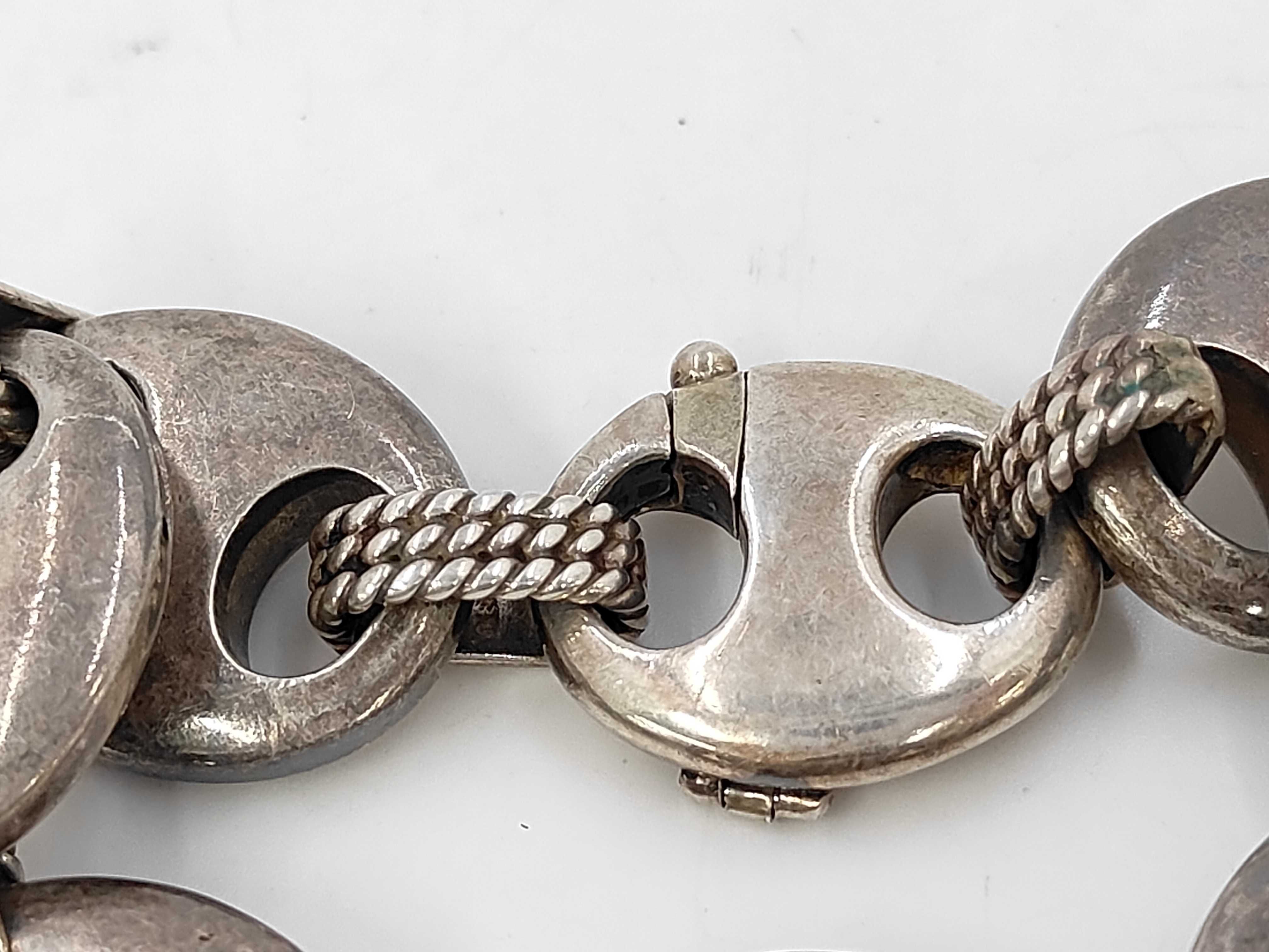 Chloe GM 118.5g SV800 Crab logo 8-link bracelet/bangle — view 4