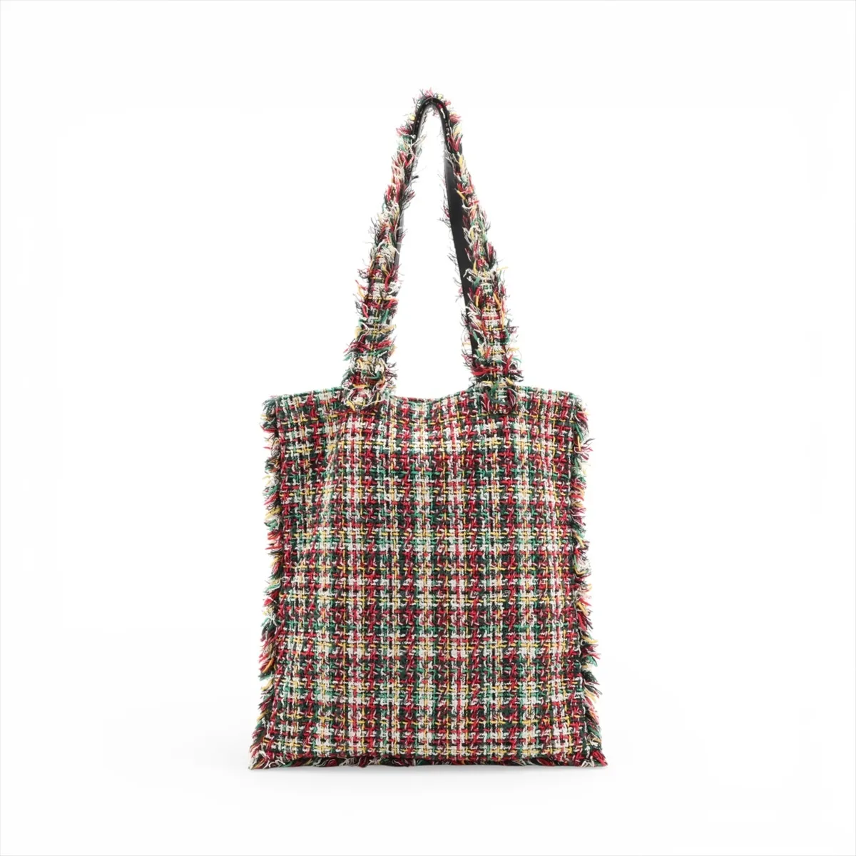 No. 5 Tweed x Leather Tote Bag, Multicolor, Silver Hardware, 23772649, Serial Number 23 — view 2